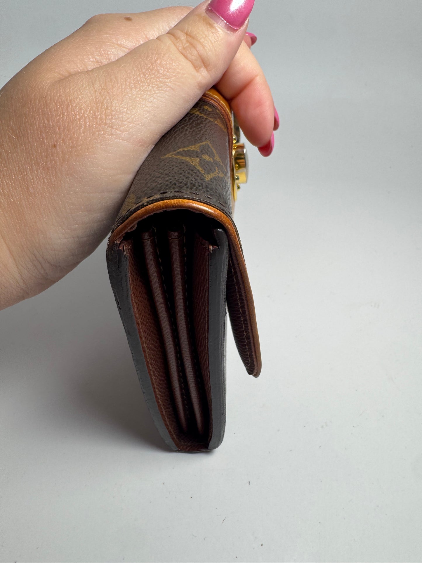 Louis Vuitton Boetie Wallet Monogram & Vachetta Leather Made in Spain 2012
