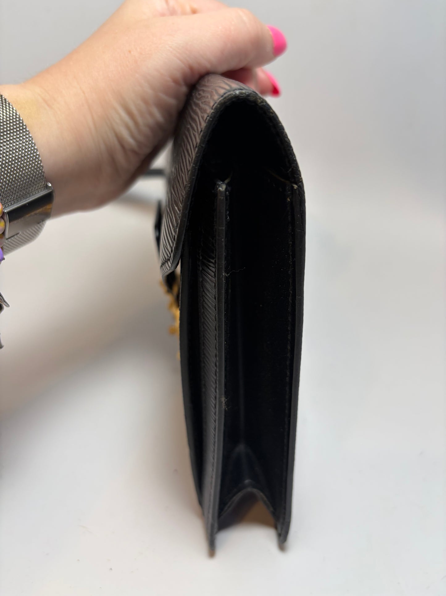 Louis Vuitton Pochette Sellier Draggone Clutch/Wristlet Black Epi Leather