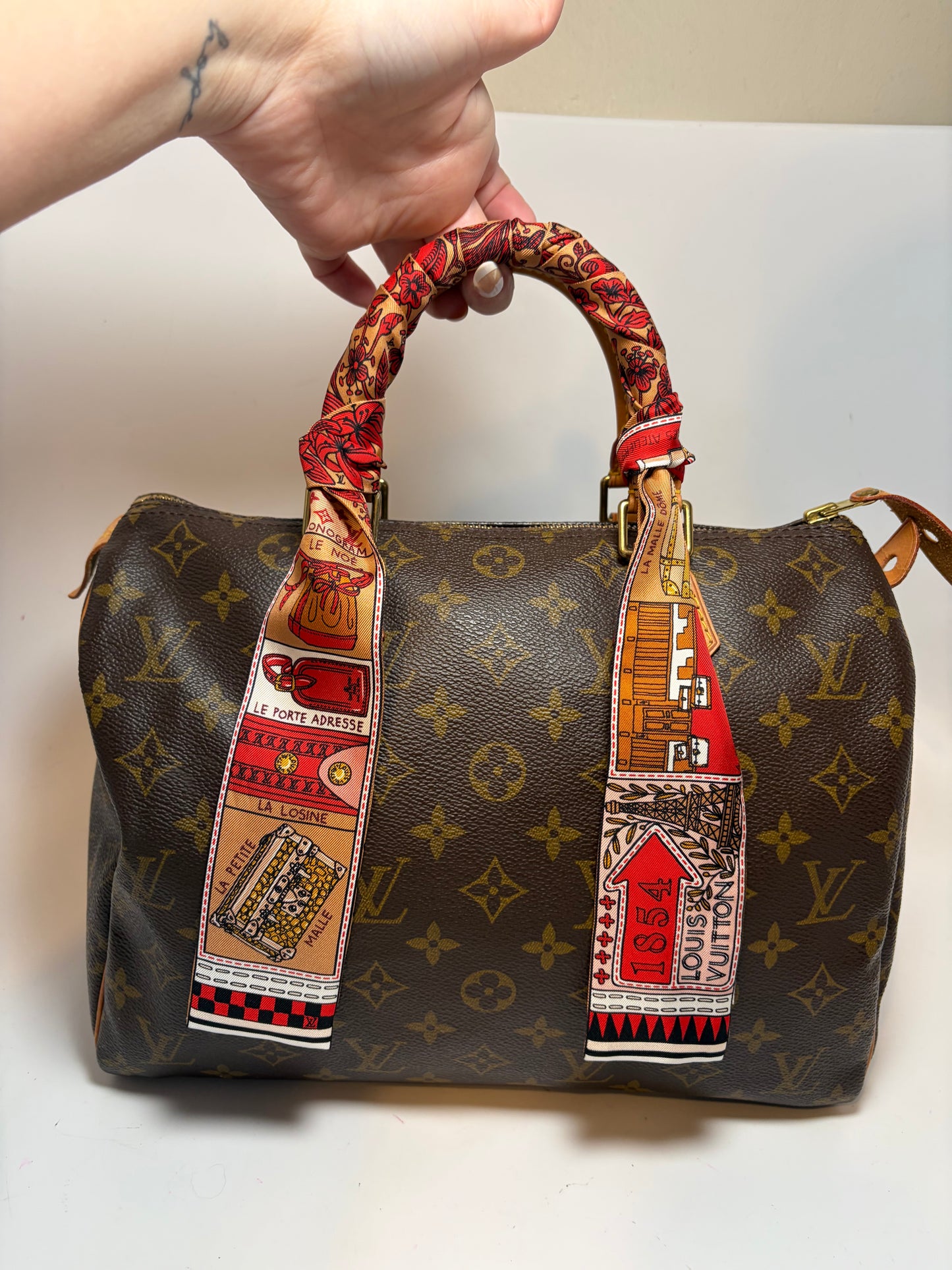 Louis Vuitton Silk Jeu De Louis BB Bandeau 1854