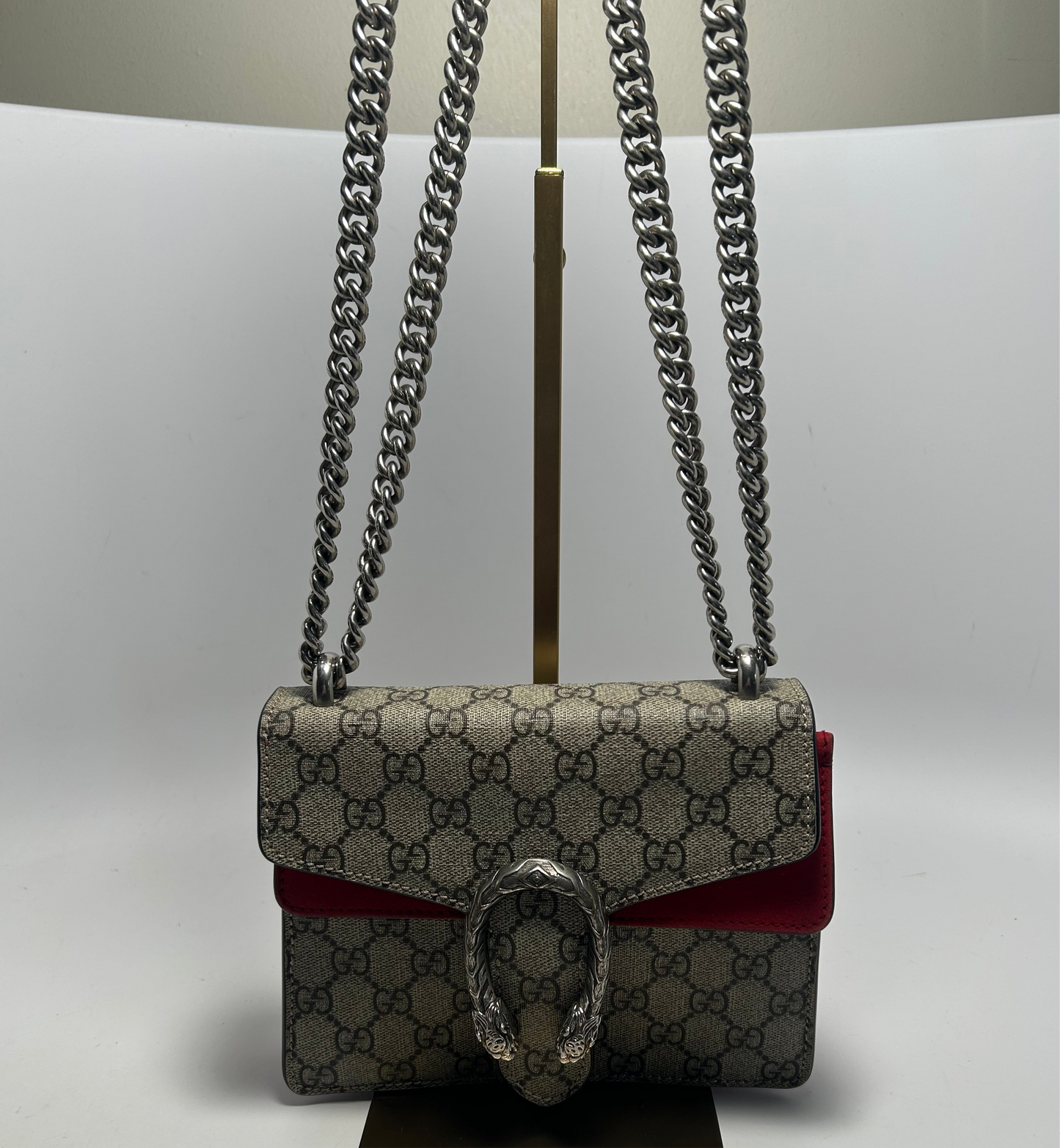 Gucci GG Supreme Dionysus Mini Shoulder Bag with Chain Strap
