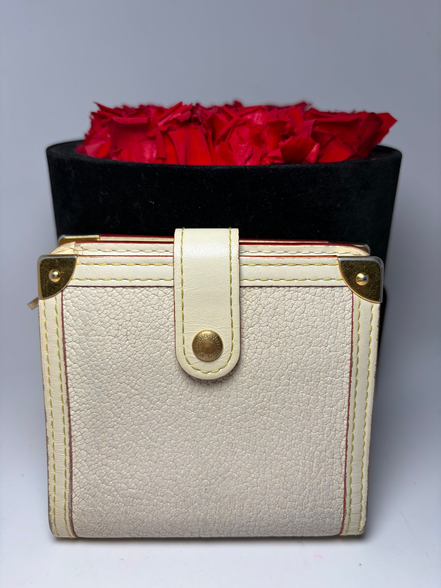 Louis Vuitton Suhali Compact Leather Ivory Wallet