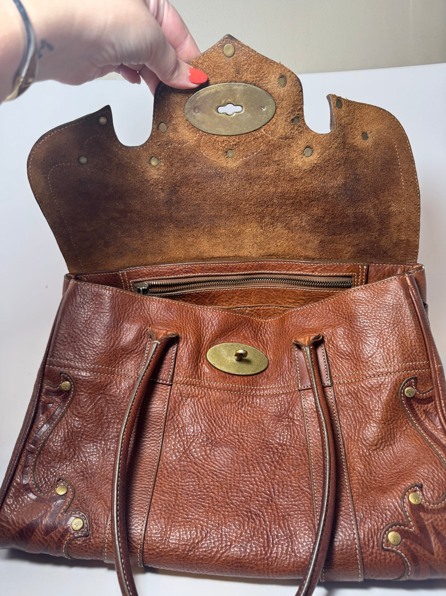 Mulberry Bayswater Satchel in Tooled Oak