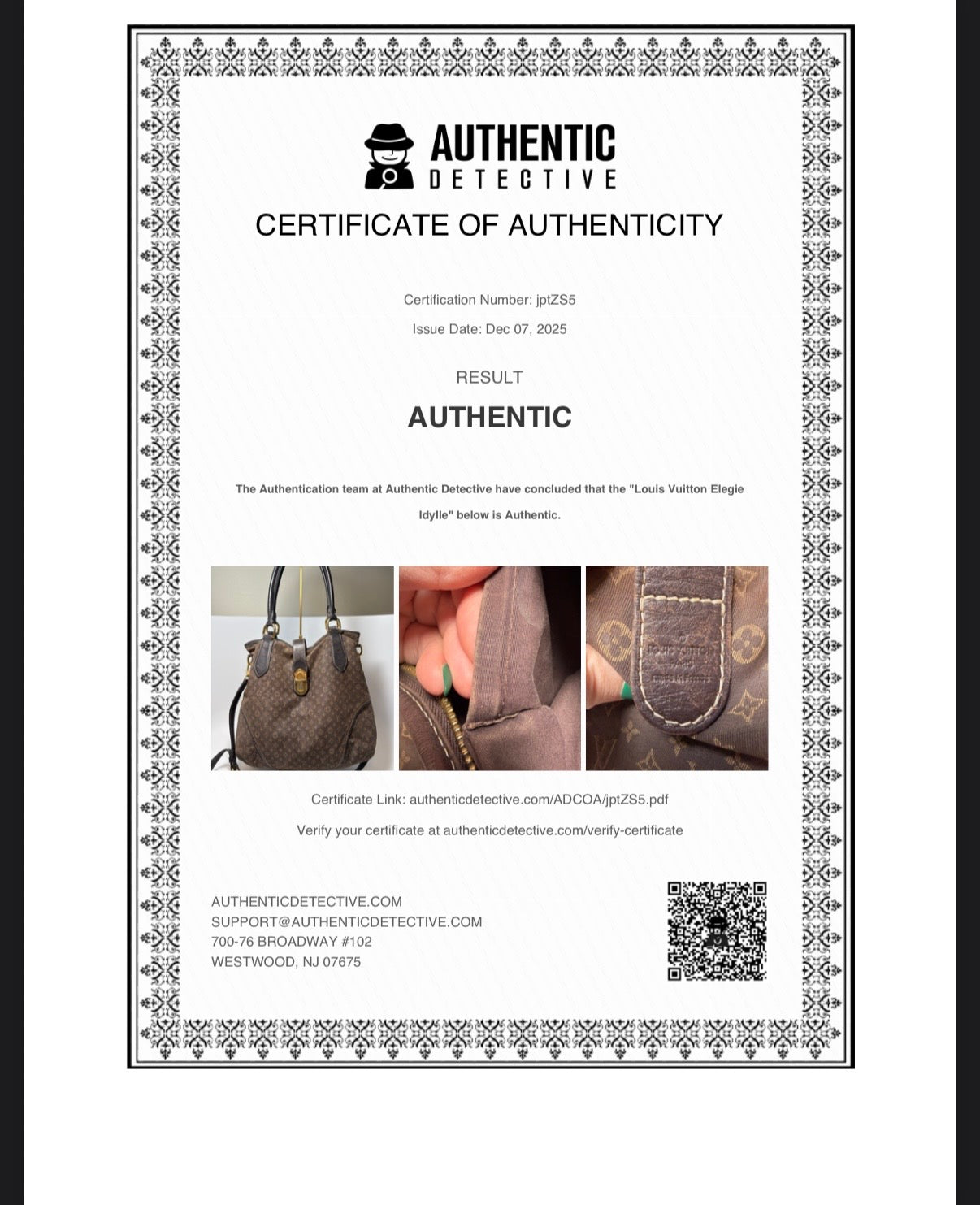 Louis Vuitton Elegie Idylle Monogram Satchel/Crossbody