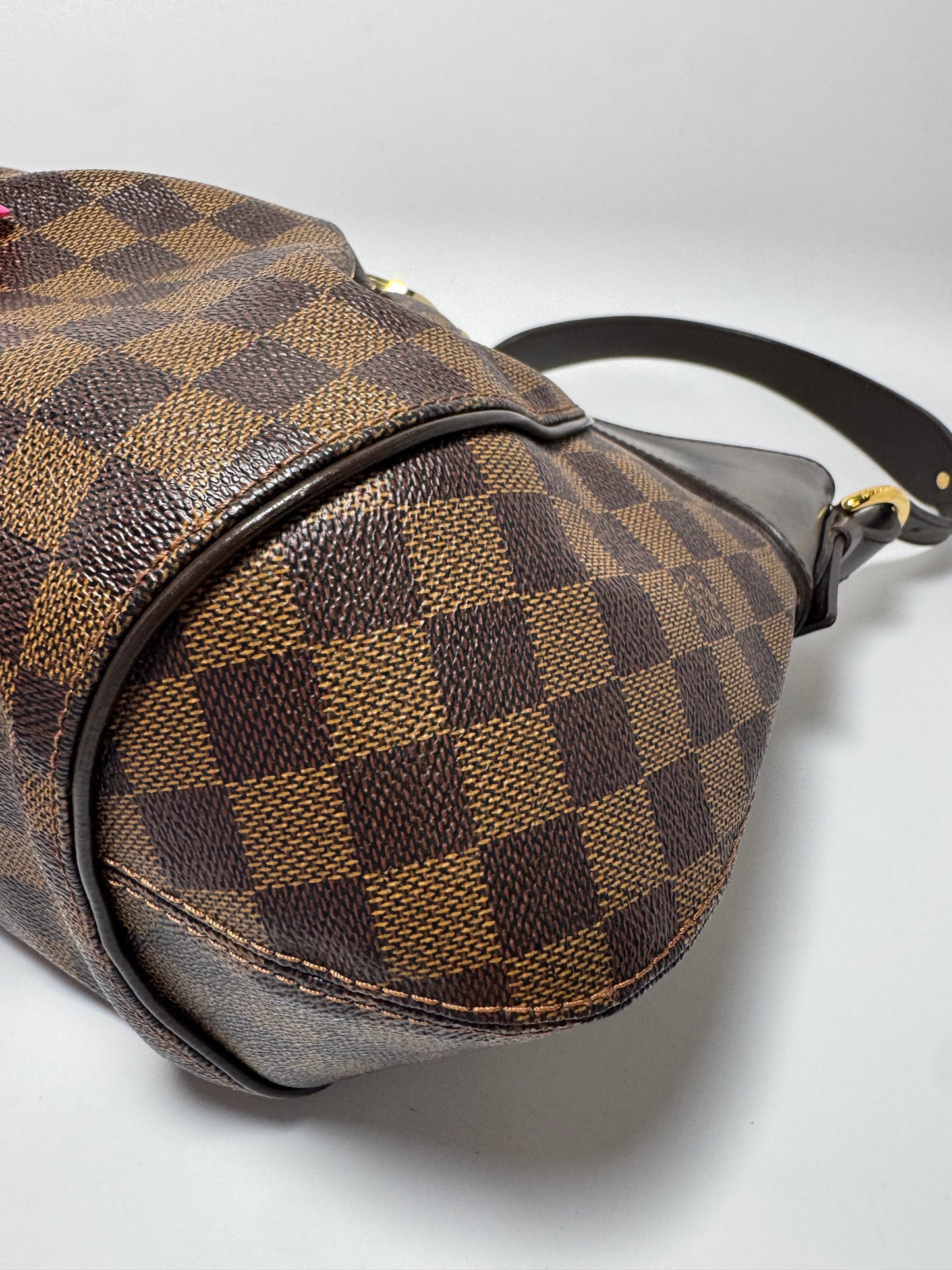 Louis Vuitton Sistina MM Damier Ebene Pleated Shoulder Bag