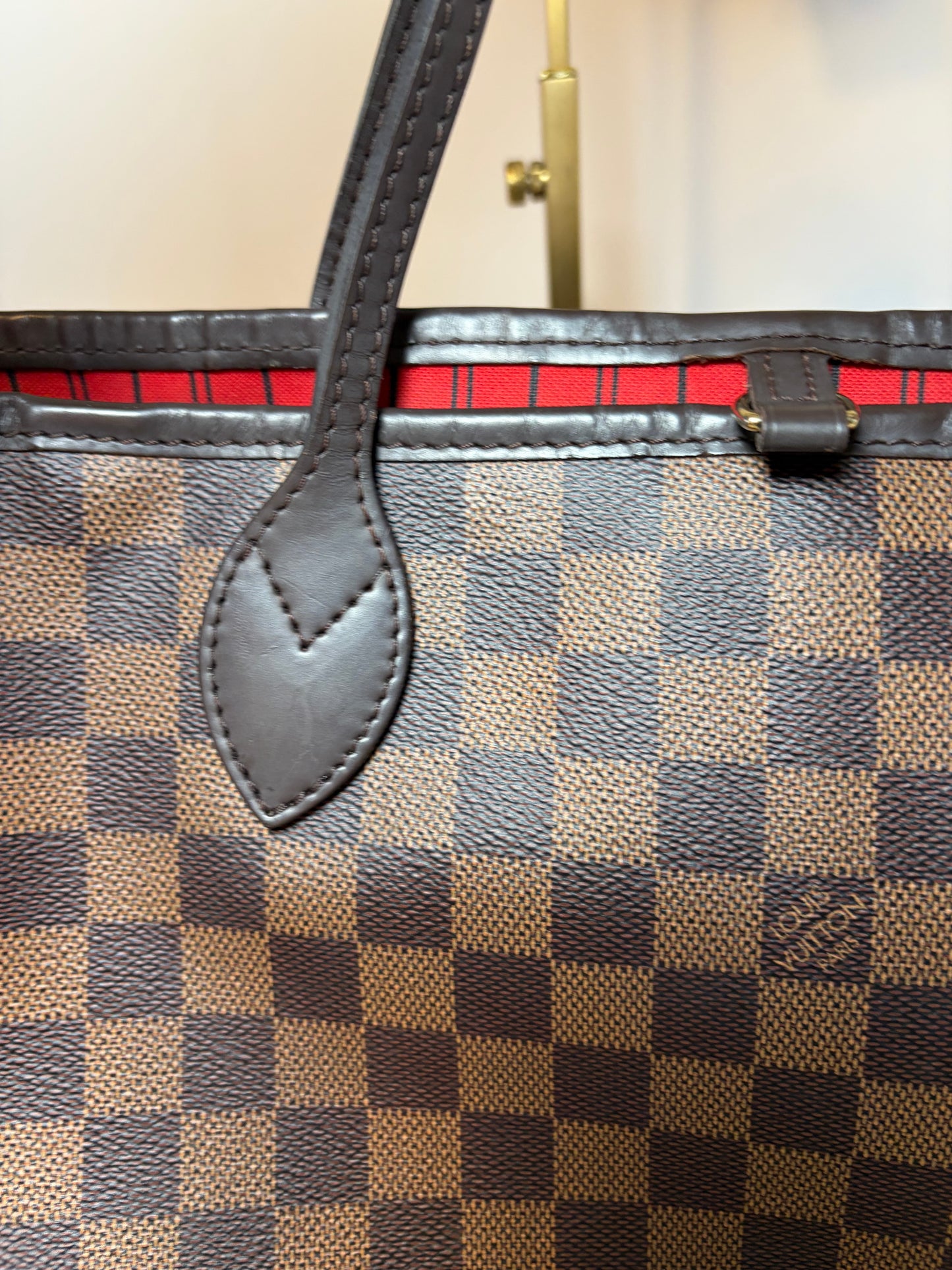 Louis Vuitton Neverfull MM Damier Ebene Tote w/Dust Bag