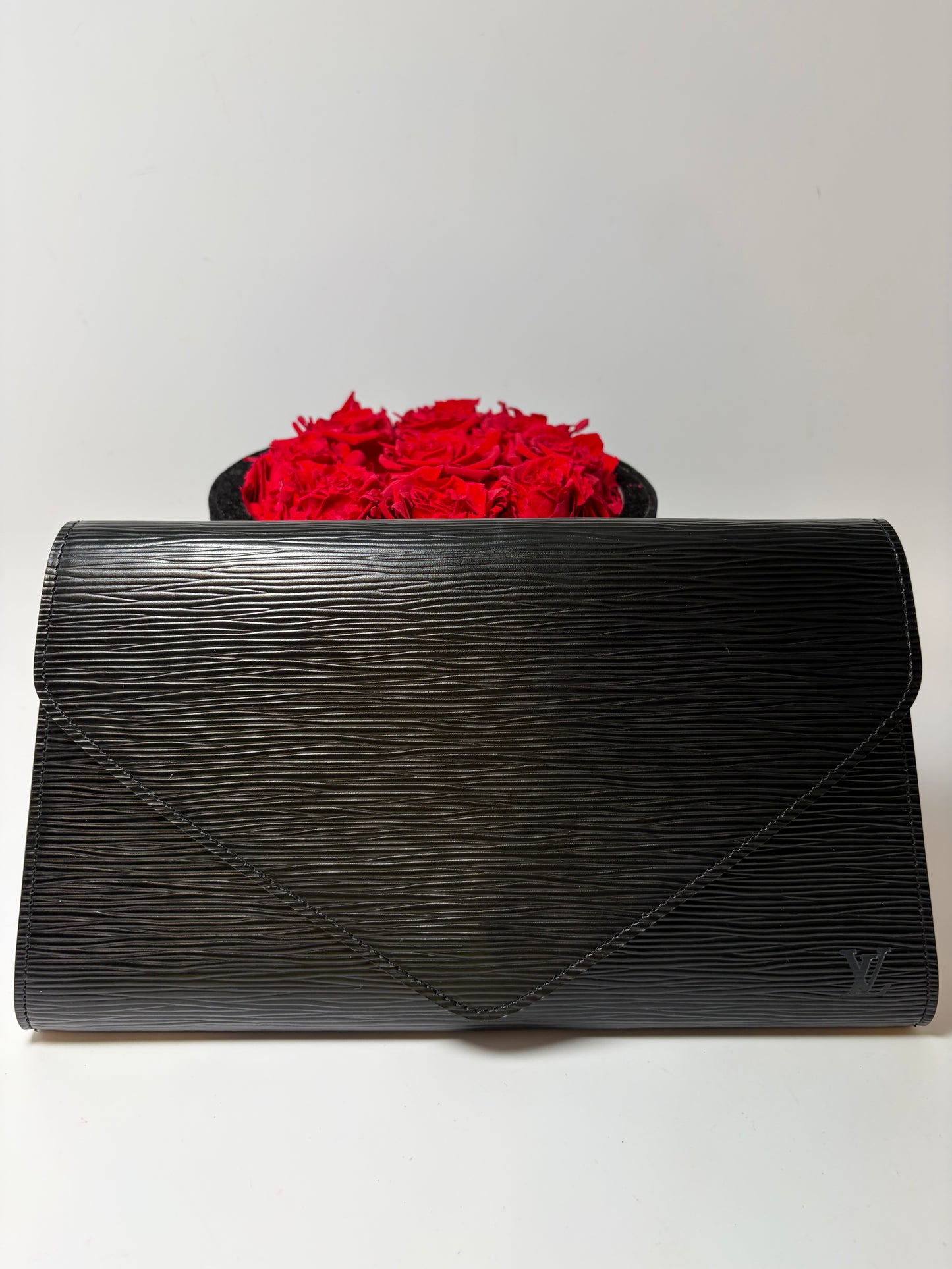 Louis Vuitton Art Deco Black Epi Leather Clutch