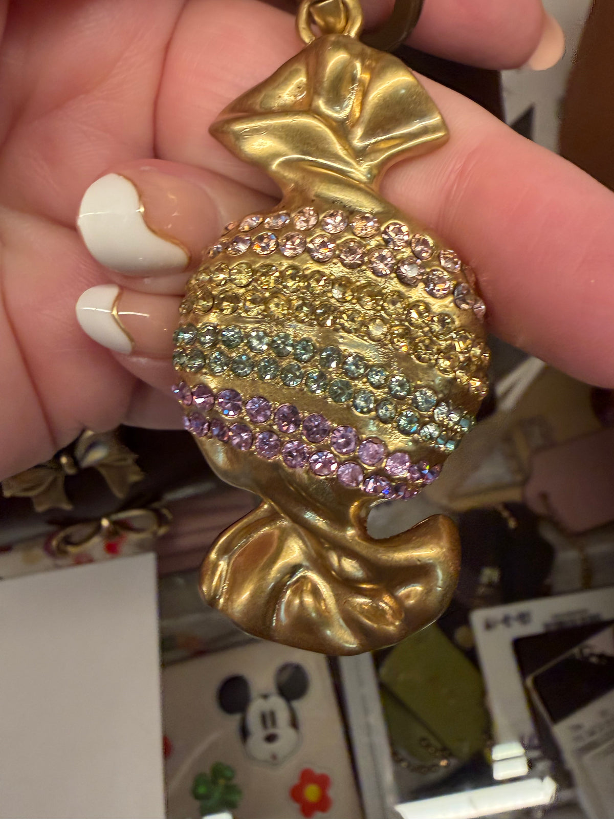 Coach Rainbow Crystal Candy Bag Charm