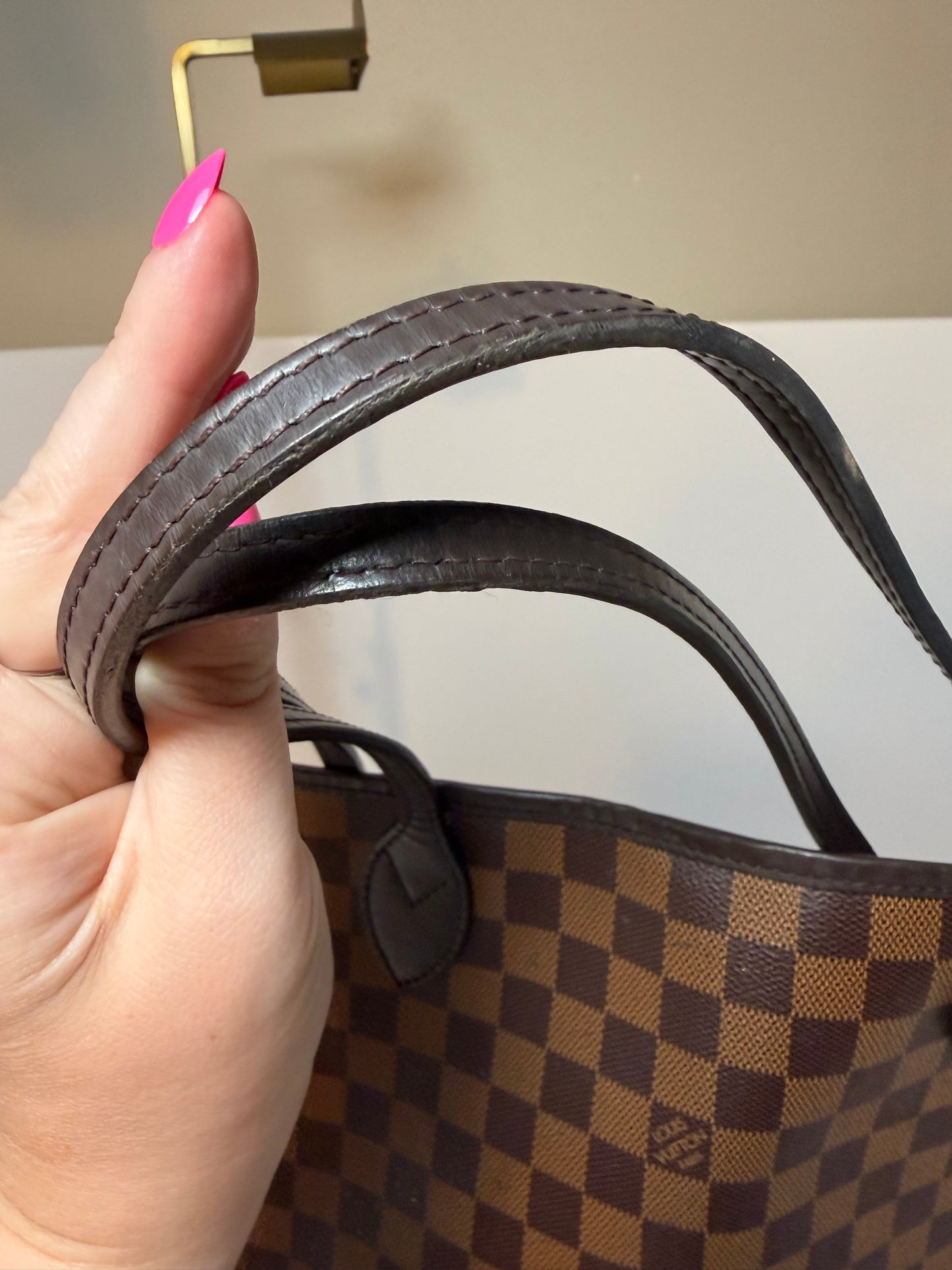 Louis Vuitton Neverfull MM Damier Ebene Tote w/Dust Bag