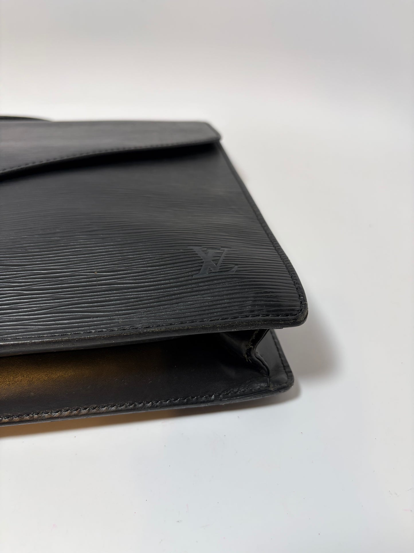 Louis Vuitton Black Epi Monceau Serviette Metis/Laptop Holder/Briefcase/Document Holder