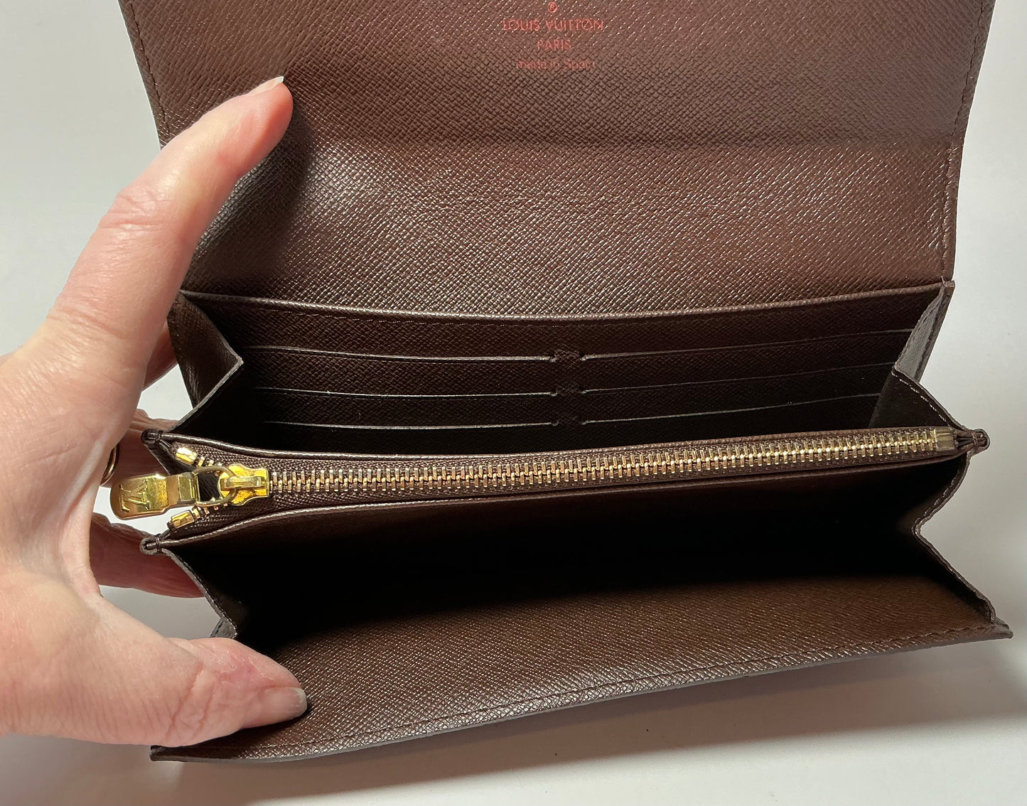 Louis Vuitton Damier Ebene Sarah Wallet