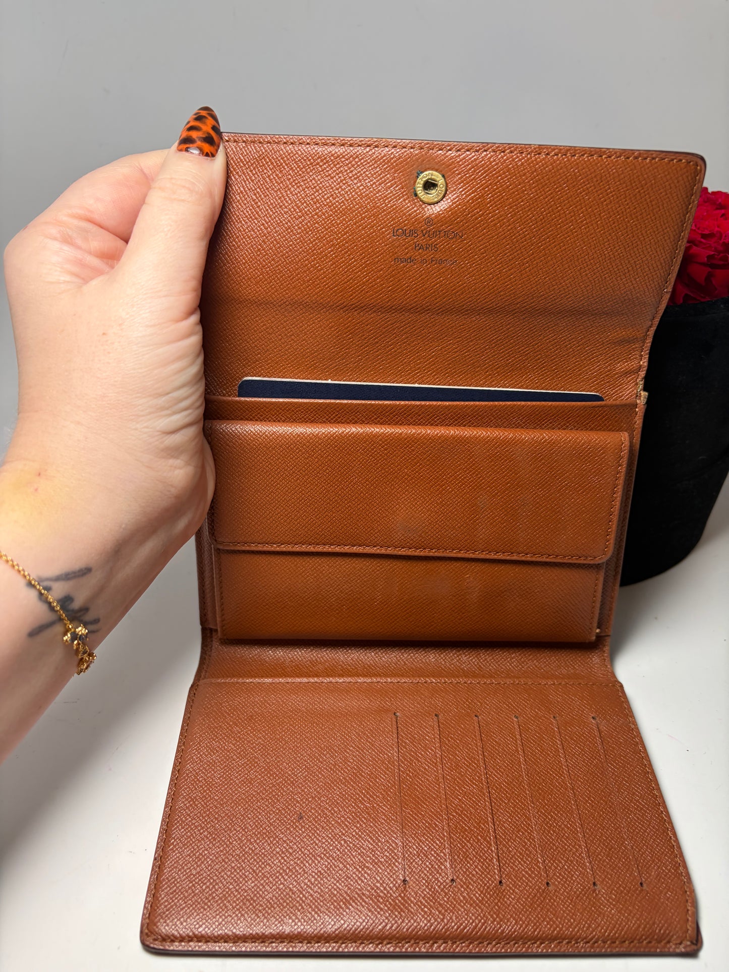 Louis Vuitton Porte Tressor Etui Papier Monogram Wallet
