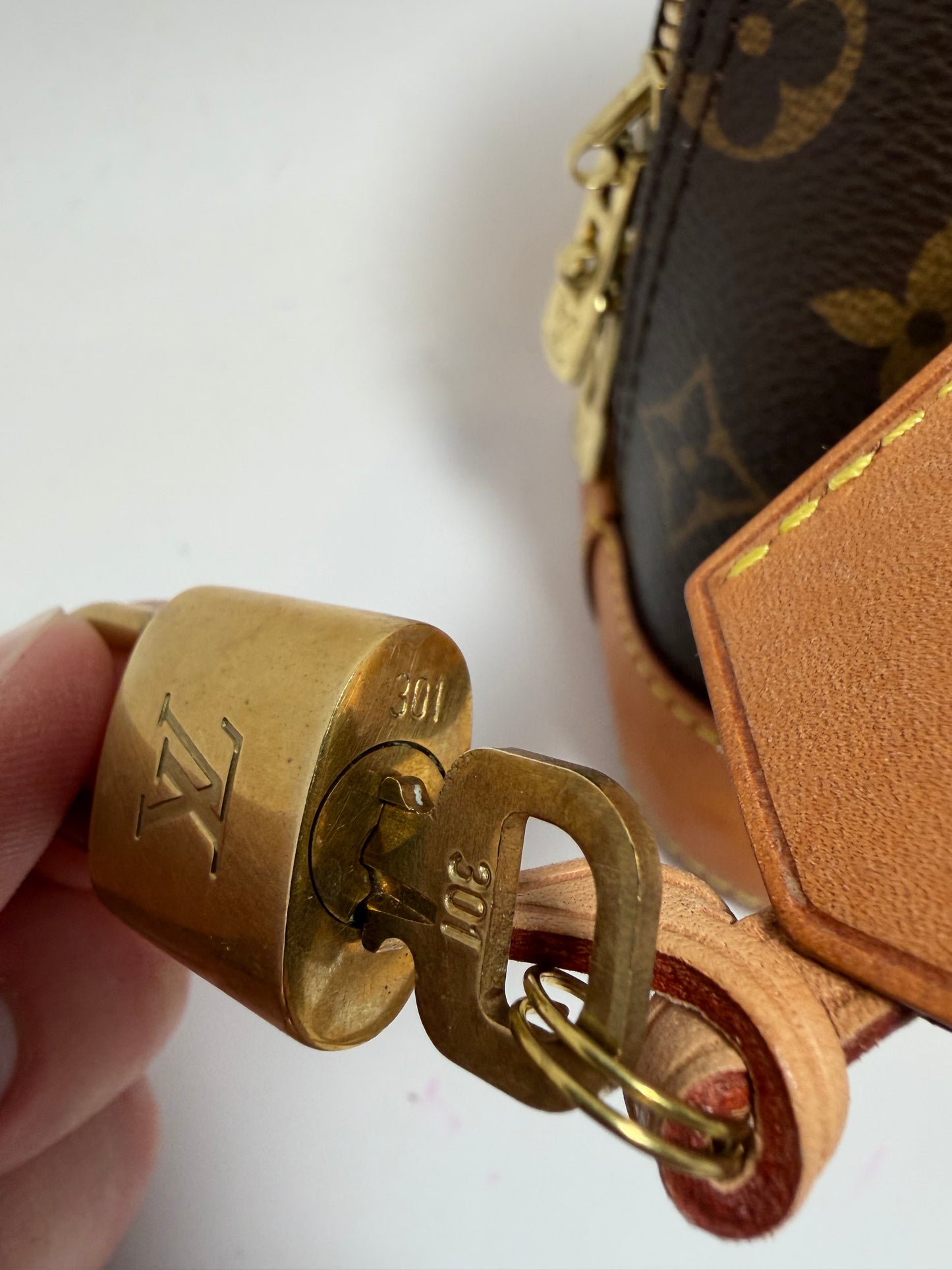 Louis Vuitton Alma BB Monogram with COA & Crossbody Strap