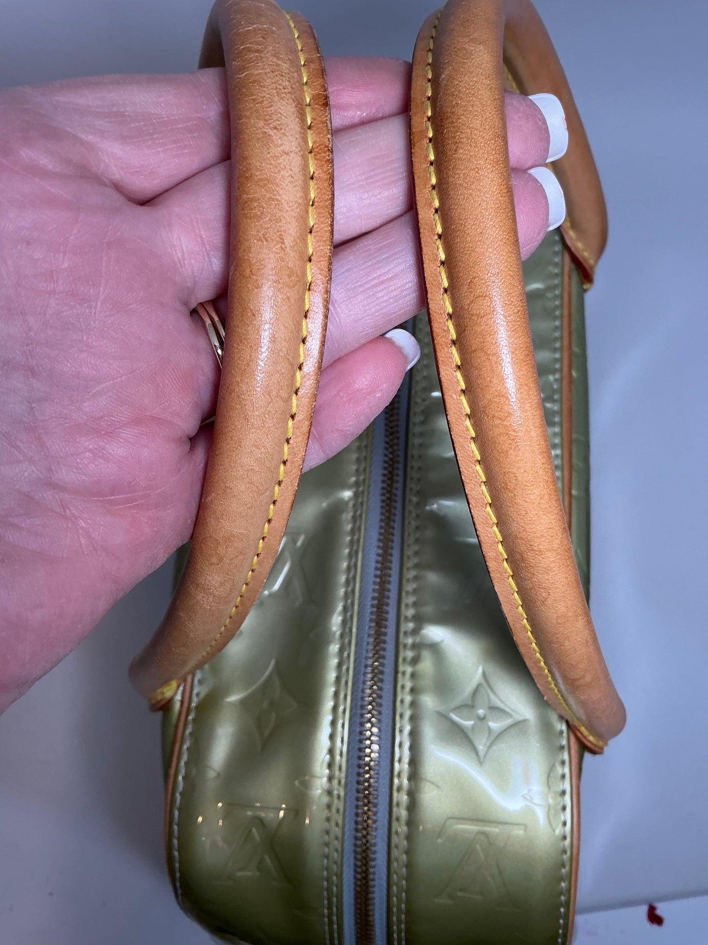 Louis Vuitton Monogram Green Vernis Tompkins Square Bag