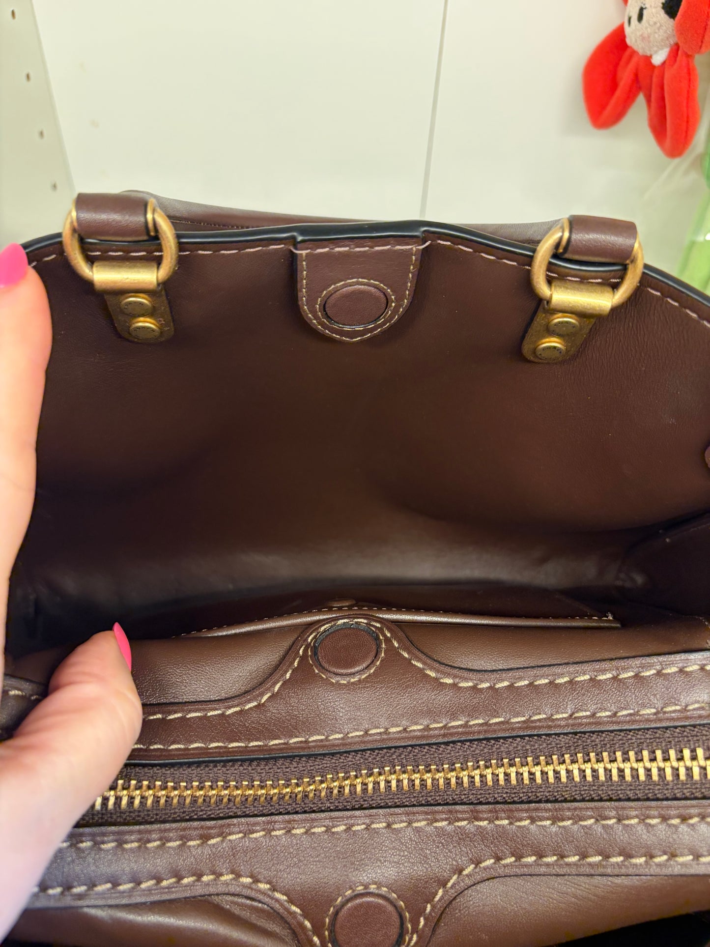 Coach Rogue 31 Maple & Brass w/shoulder straps, crossbody strap & dust bag- Like New