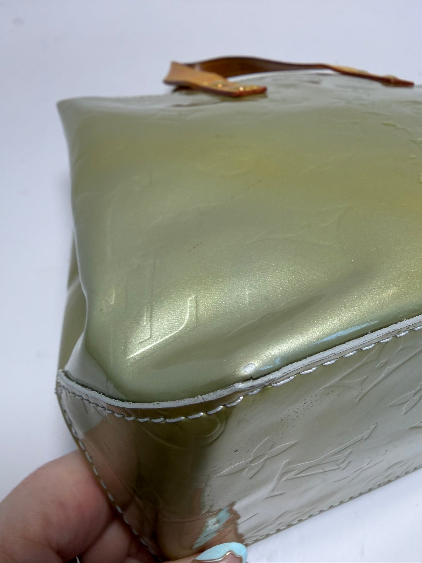Louis Vuitton Reade PM Pistachio Green Vernis Leather Monogram Mini Tote