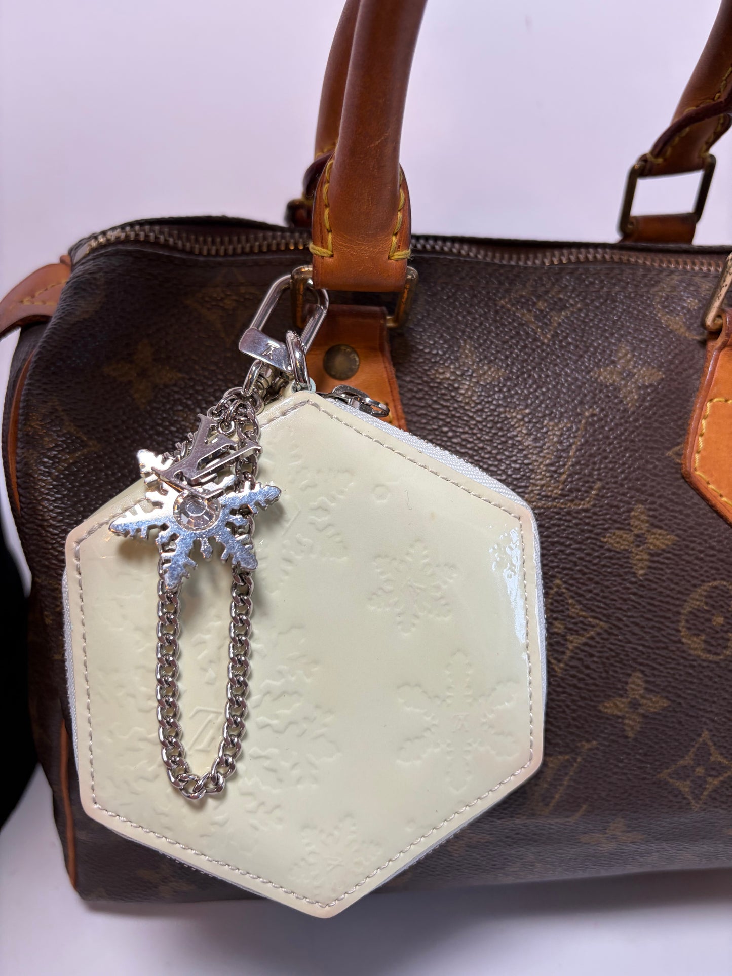 Louis Vuitton Porte Monnaie Flocon Bag Charm/Coin Purse Snow Flake