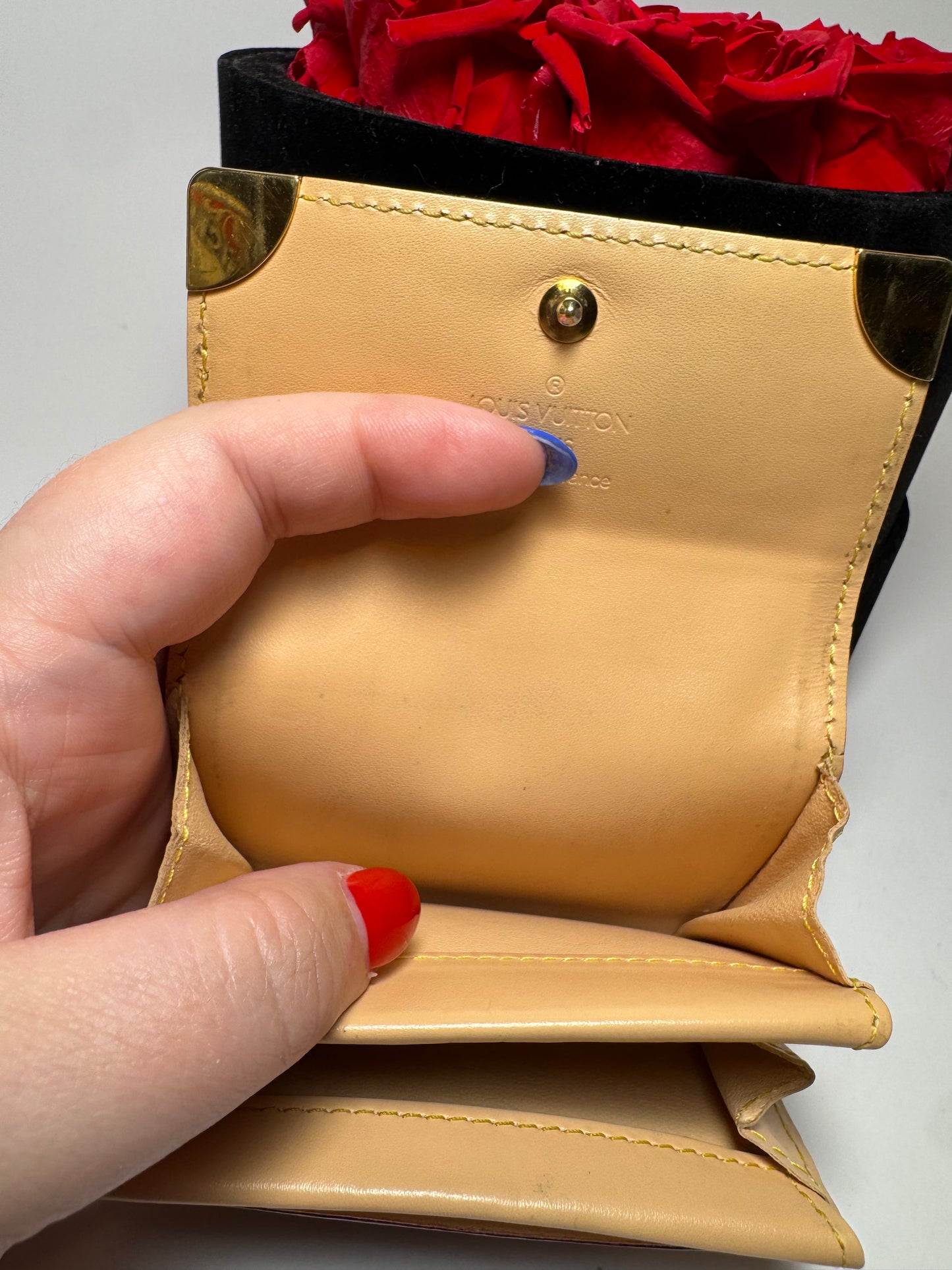 Louis Vuitton x Murakami Black Multicolor Monogram Porte Monnaie Plat Coin Purse Wallet