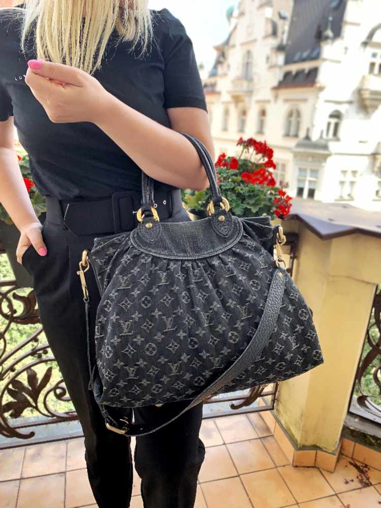 Louis Vuitton Neo Cabby Black Denim Bag