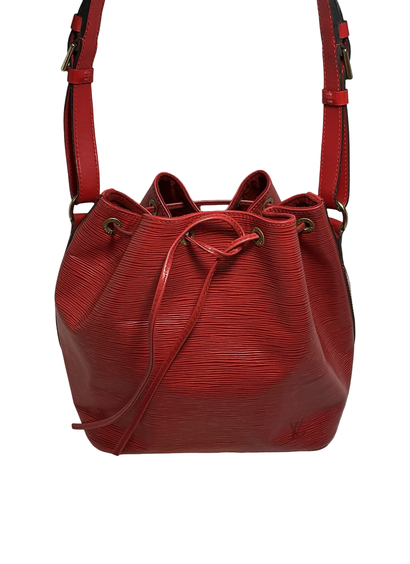Louis Vuitton Petite Noe Bucket Bag Red Epi Leather