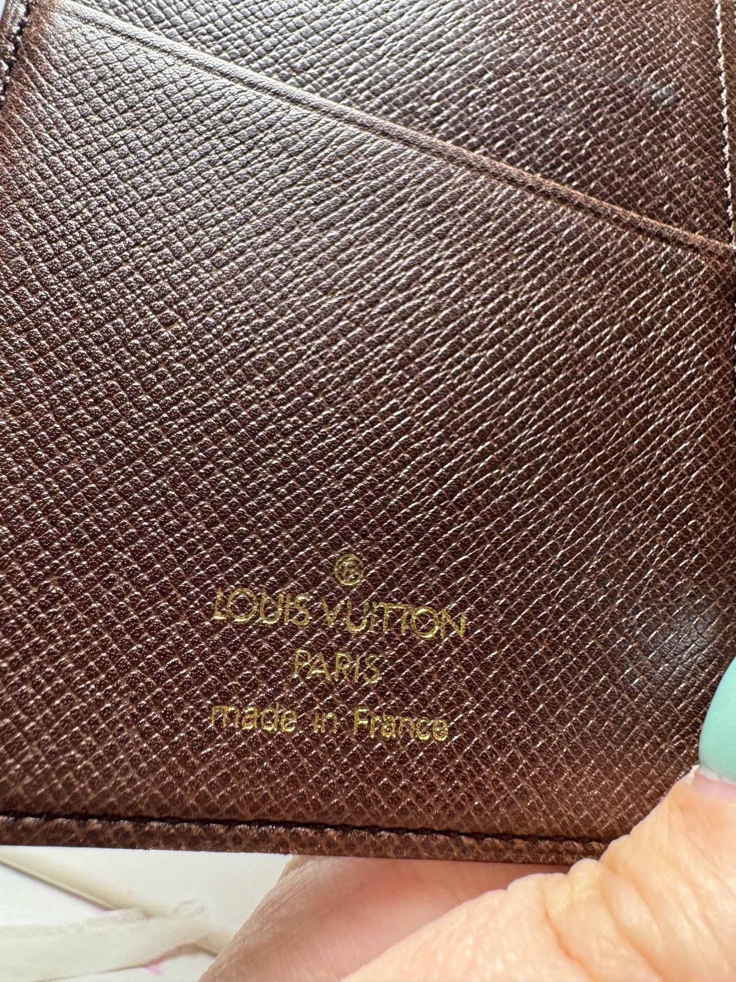 Louis Vuitton Damier Ebene Porte Valeurs Wallet/Passport Cover- Fair Condition Centenaire Edition