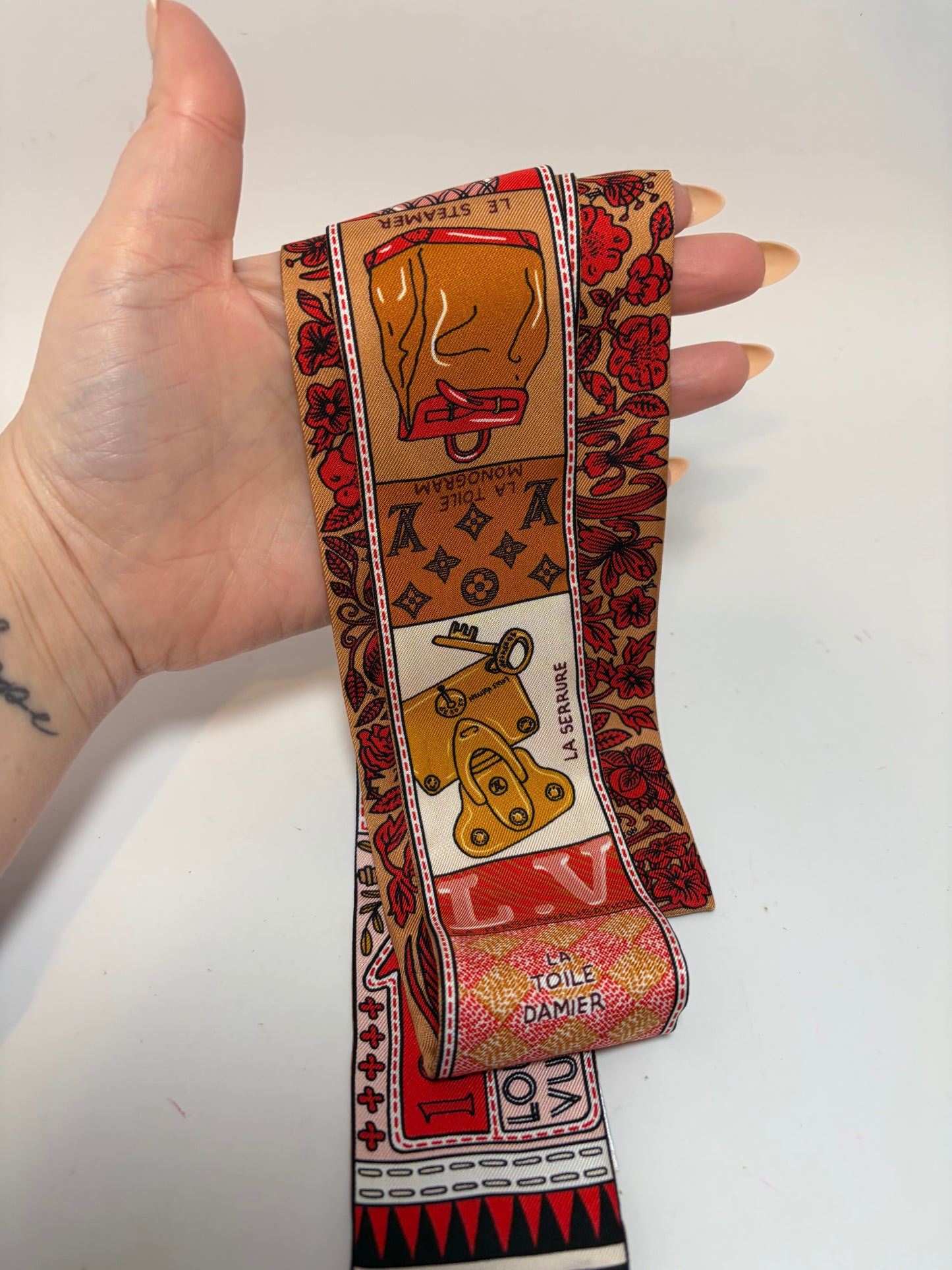 Louis Vuitton Silk Jeu De Louis BB Bandeau 1854
