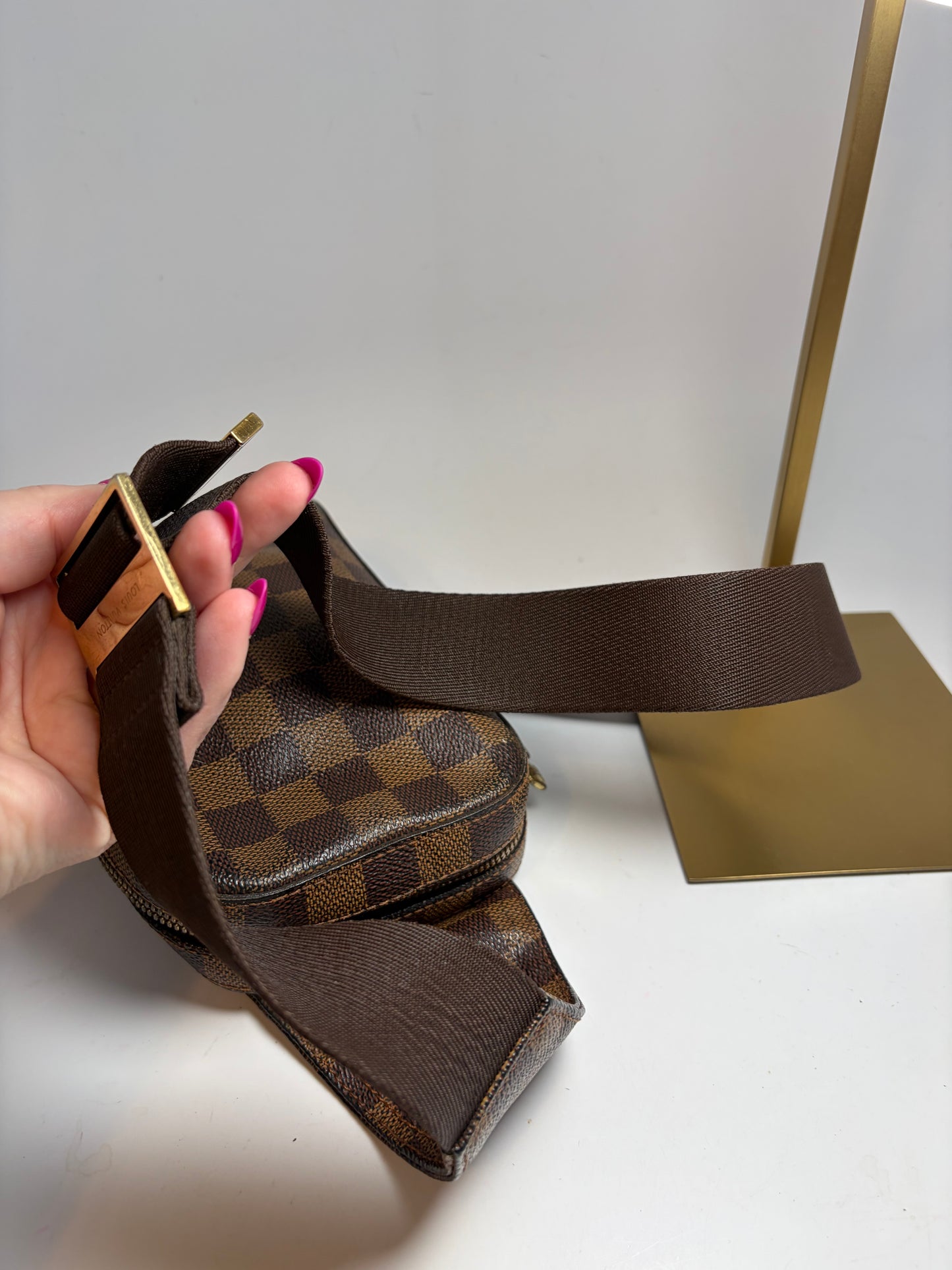 Louis Vuitton Damier Ebene Geronimo Bum Bag/Belt Bag w/COA