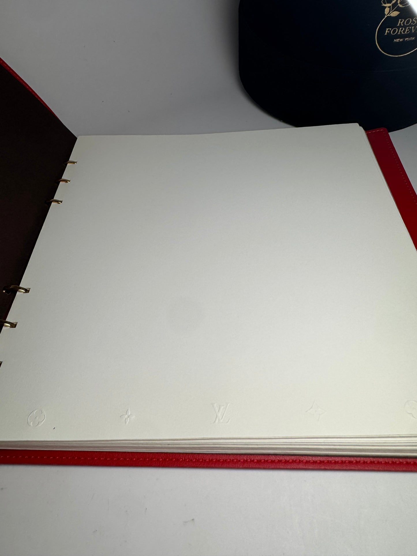 Louis Vuitton Red Monogram Patent Leather Vernis  Sketchbook/Notebook with monogram pages