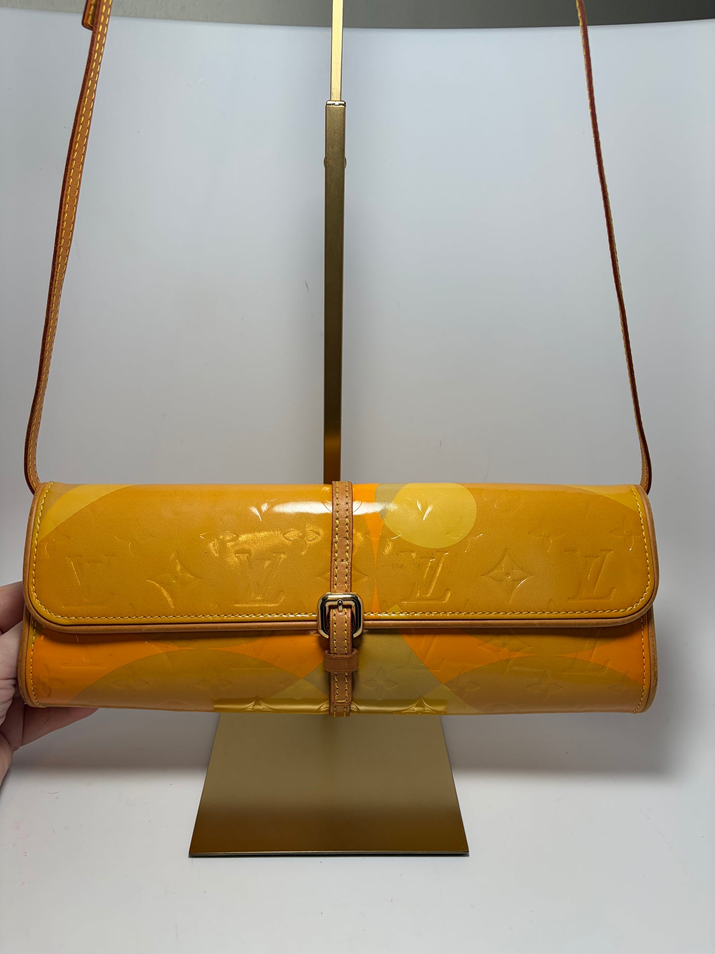 Louis Vuitton Monogram Vernis Fleurs Pochette Vintage Crossbody