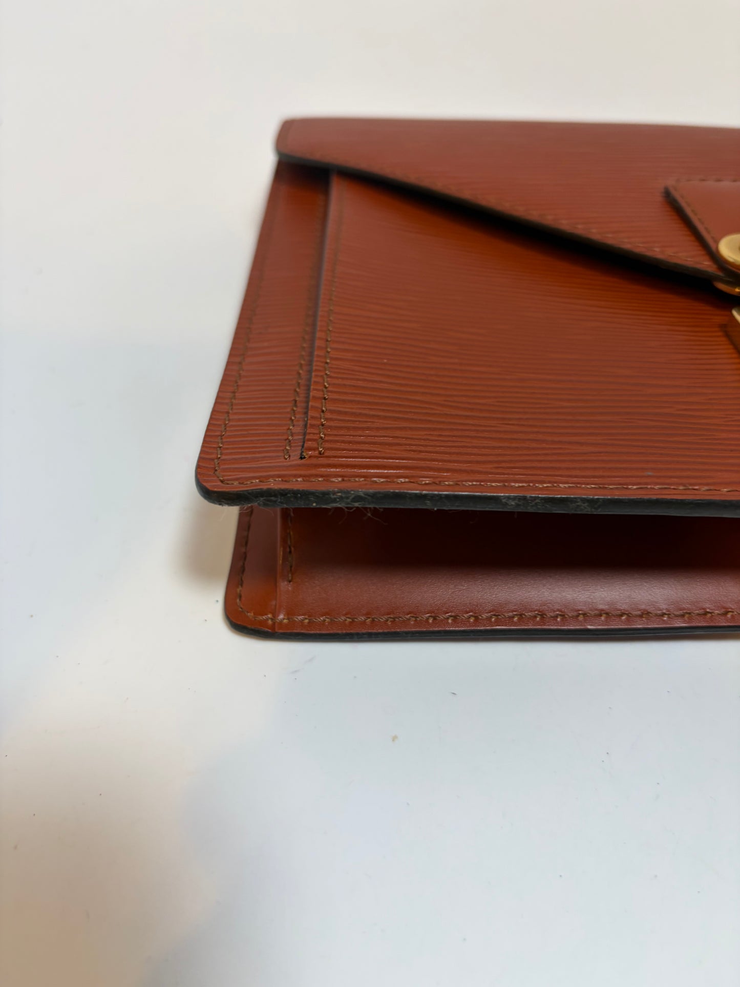 Louis Vuitton Pochette Sellier Draggone Clutch/Wristlet Kenyan Fawn Brown Epi Leather
