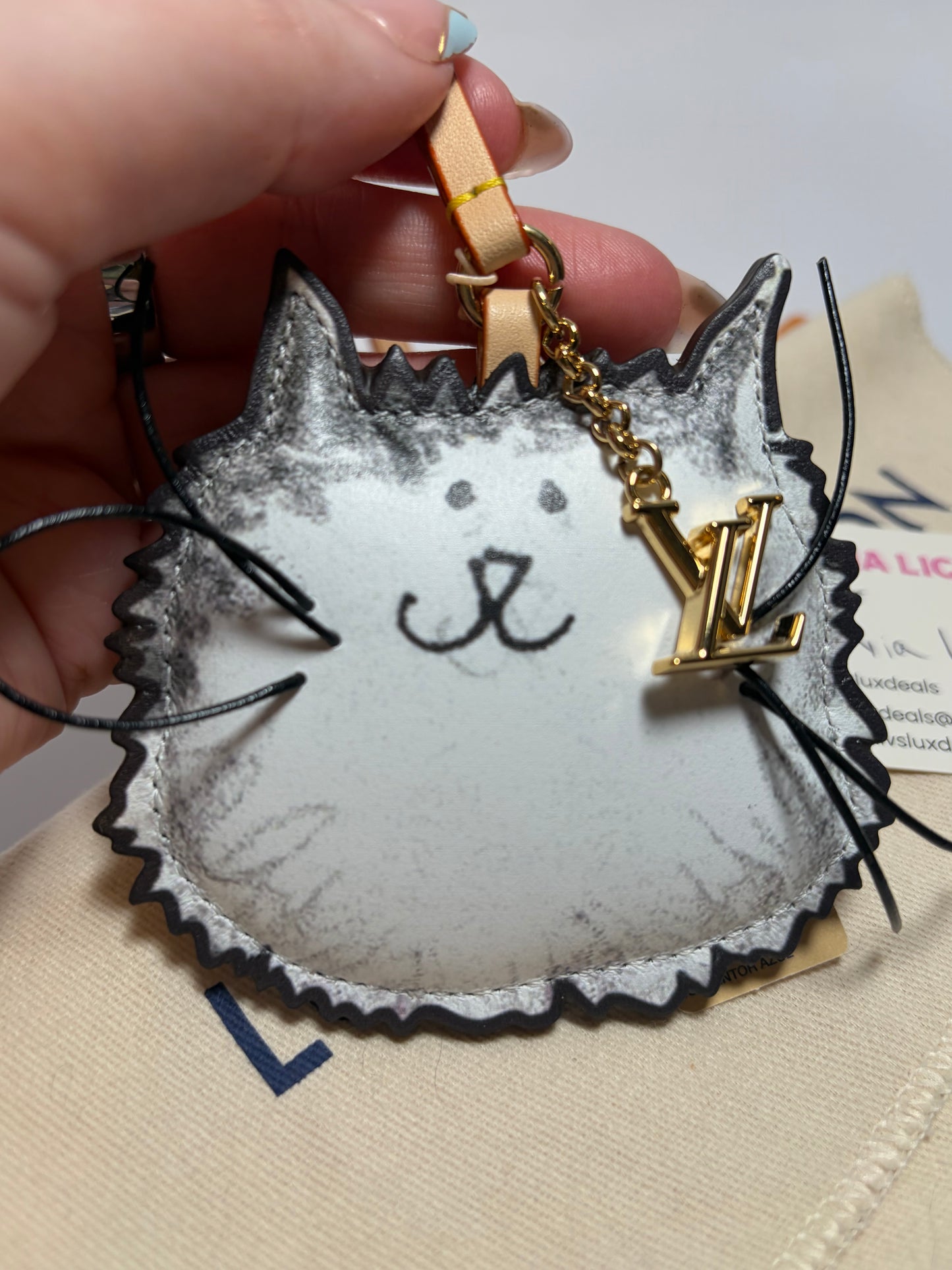 Louis Vuitton Cat Bag Charm Grace Coddington Collab NWT- Not Available Online