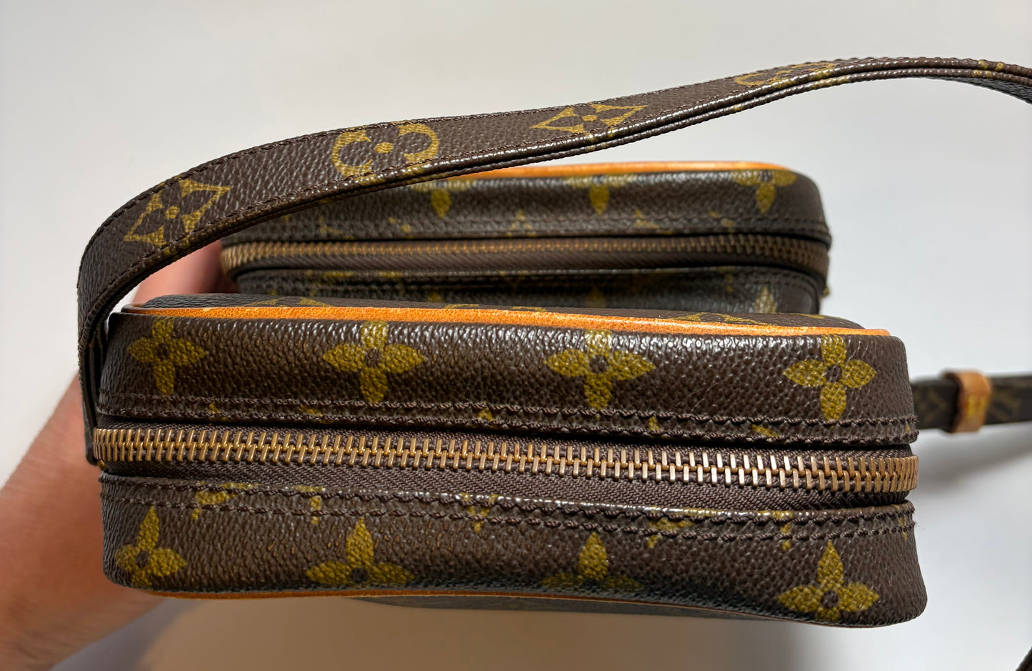 Louis Vuitton Amazon Monogram Crossbody, Made in France February 1987