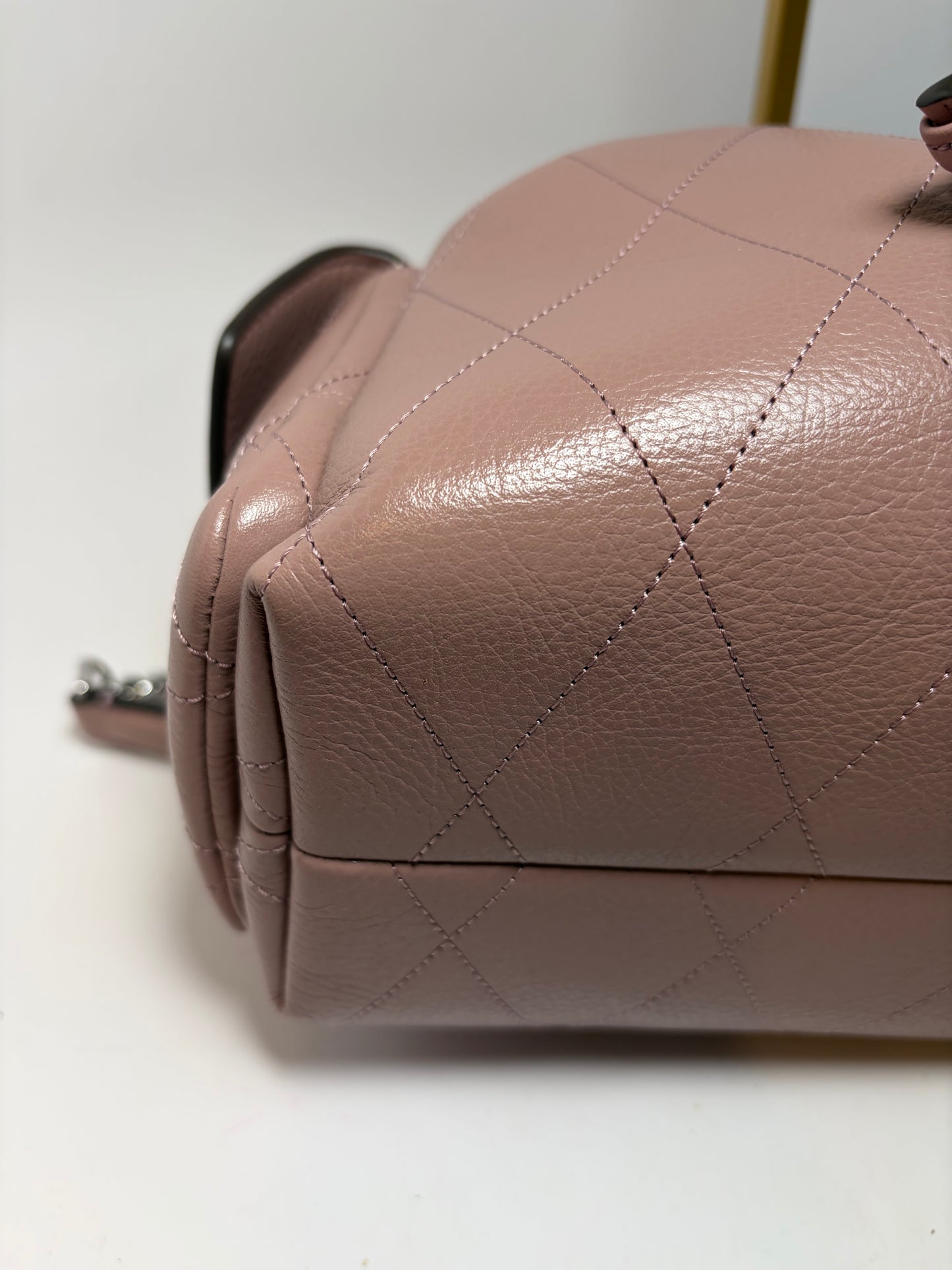 Tory Burch Quilted Small Charlie Drawstring Shoulder Bag/Crossbody in Mauve NWT & Dust Bag