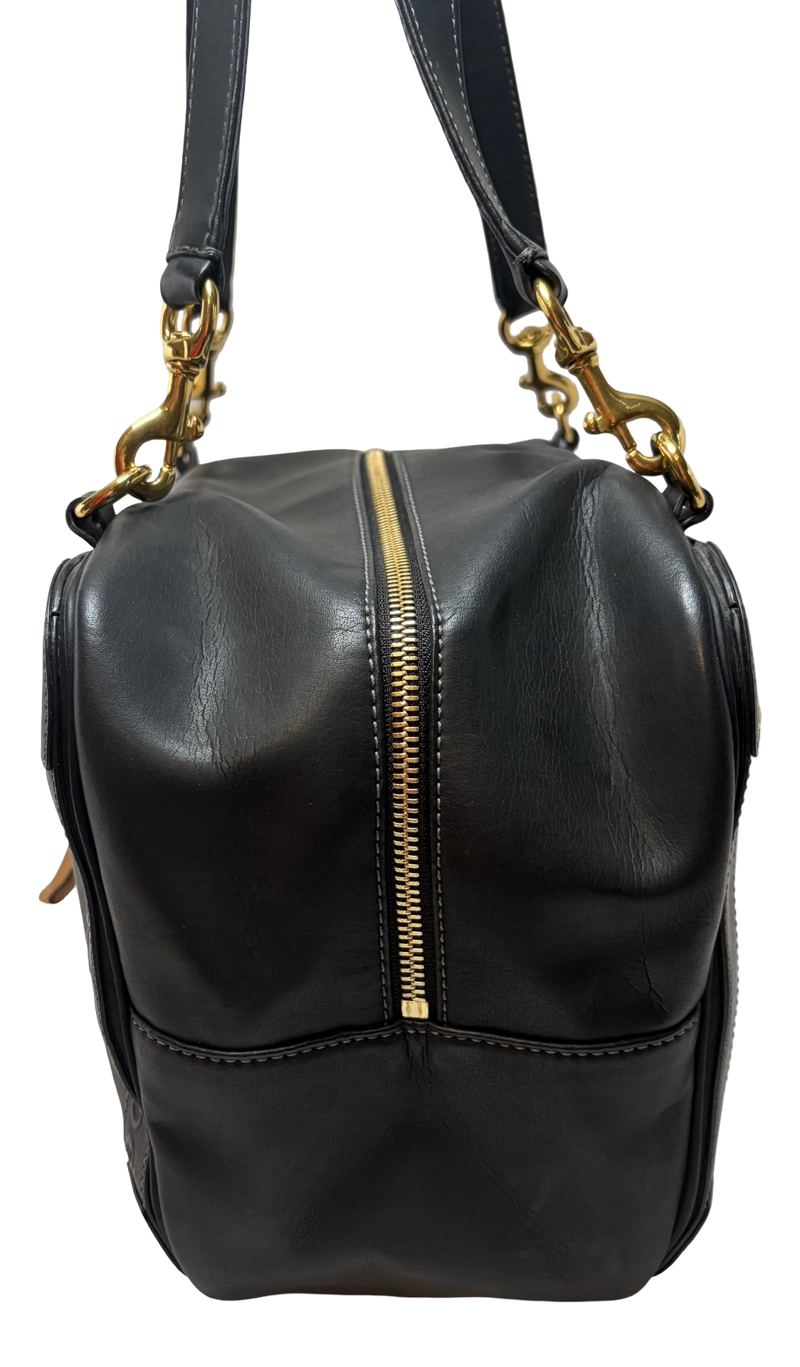 Chloé Eden Black Leather Shoulder Bag w/Large Brown Tag