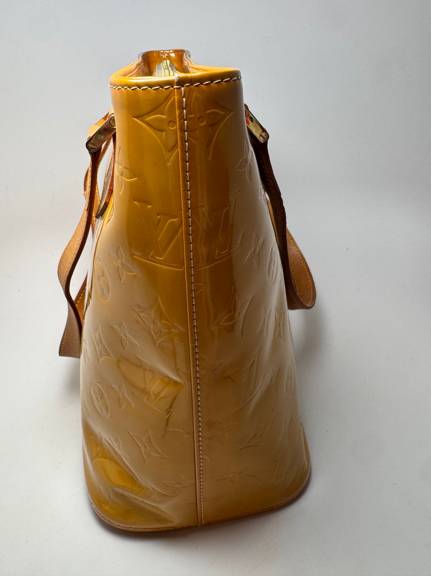 Louis Vuitton Houston Tote Sunset Gold Vernis Leather Monogram