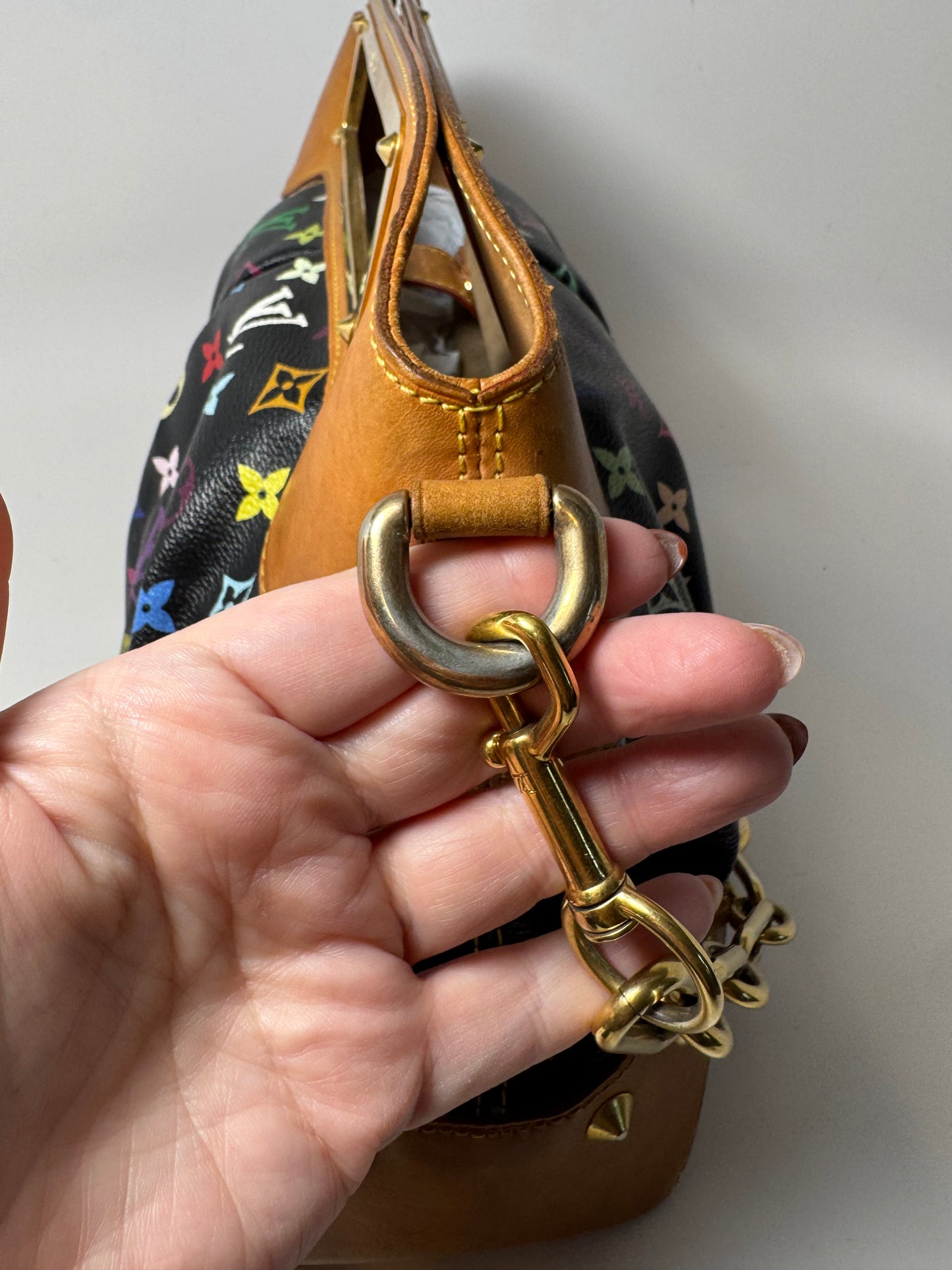 Louis Vuitton Black Multicolor Judy GM Shoulder Bag