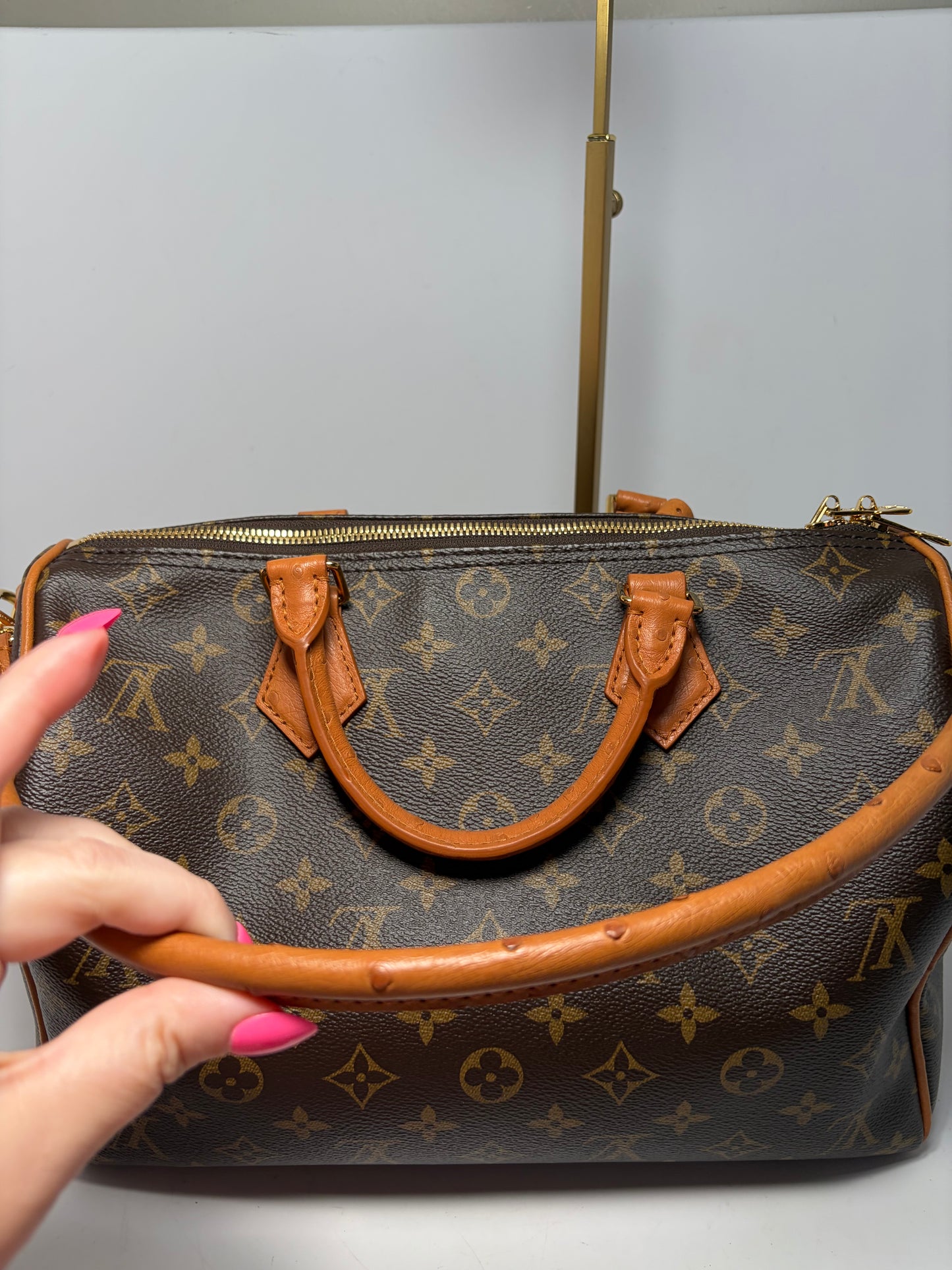 Louis Vuitton Speedy Soft 30 Boho w/Ostrich Leather