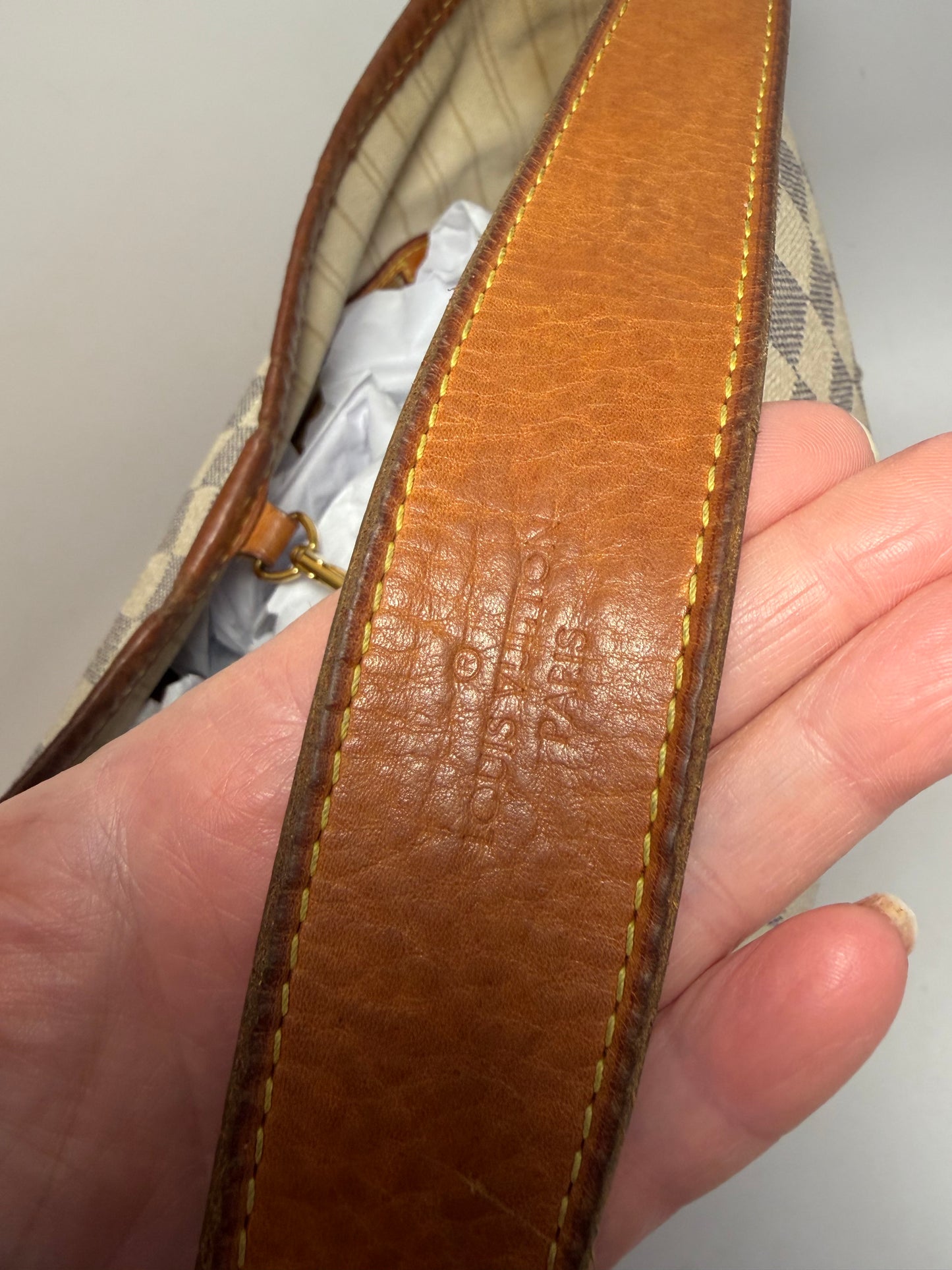 Louis Vuitton Delightful PM Damier Azur Shoulder Bag w/COA
