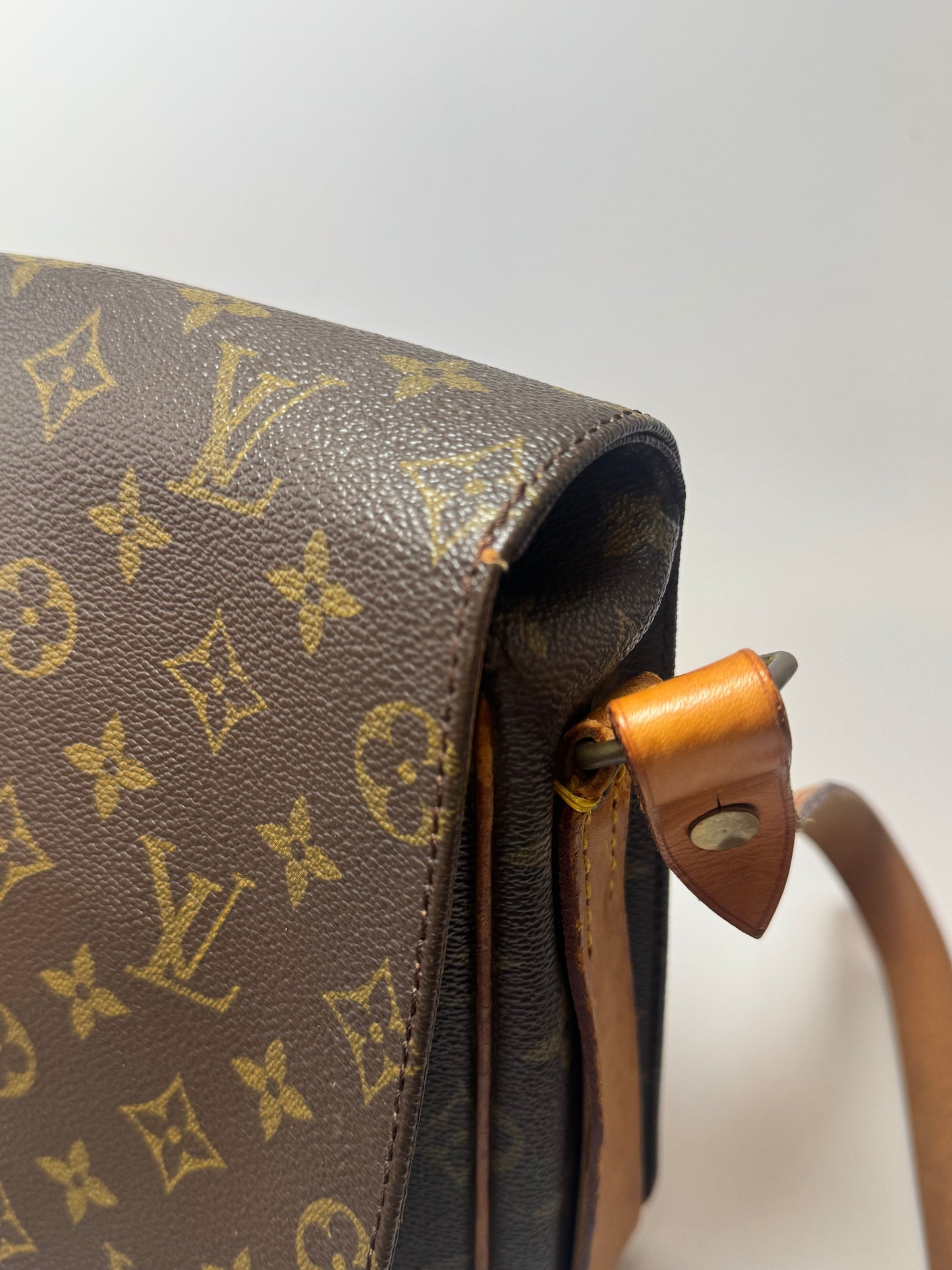 Louis Vuitton Cartouchière GM Monogram Crossbody (Vintage) Fair Condition