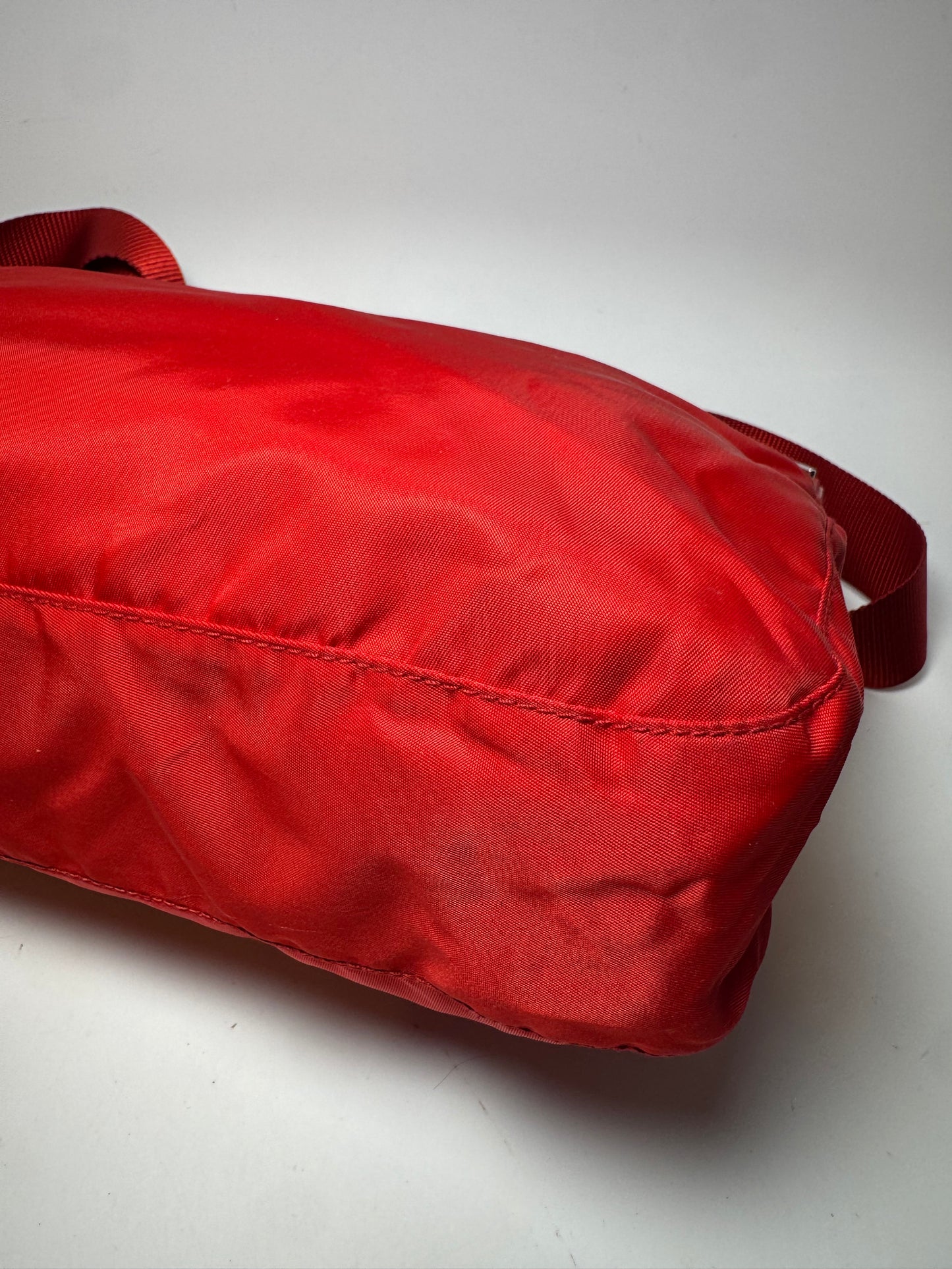Prada Red Nylon Shoulder Bag/Crossbody