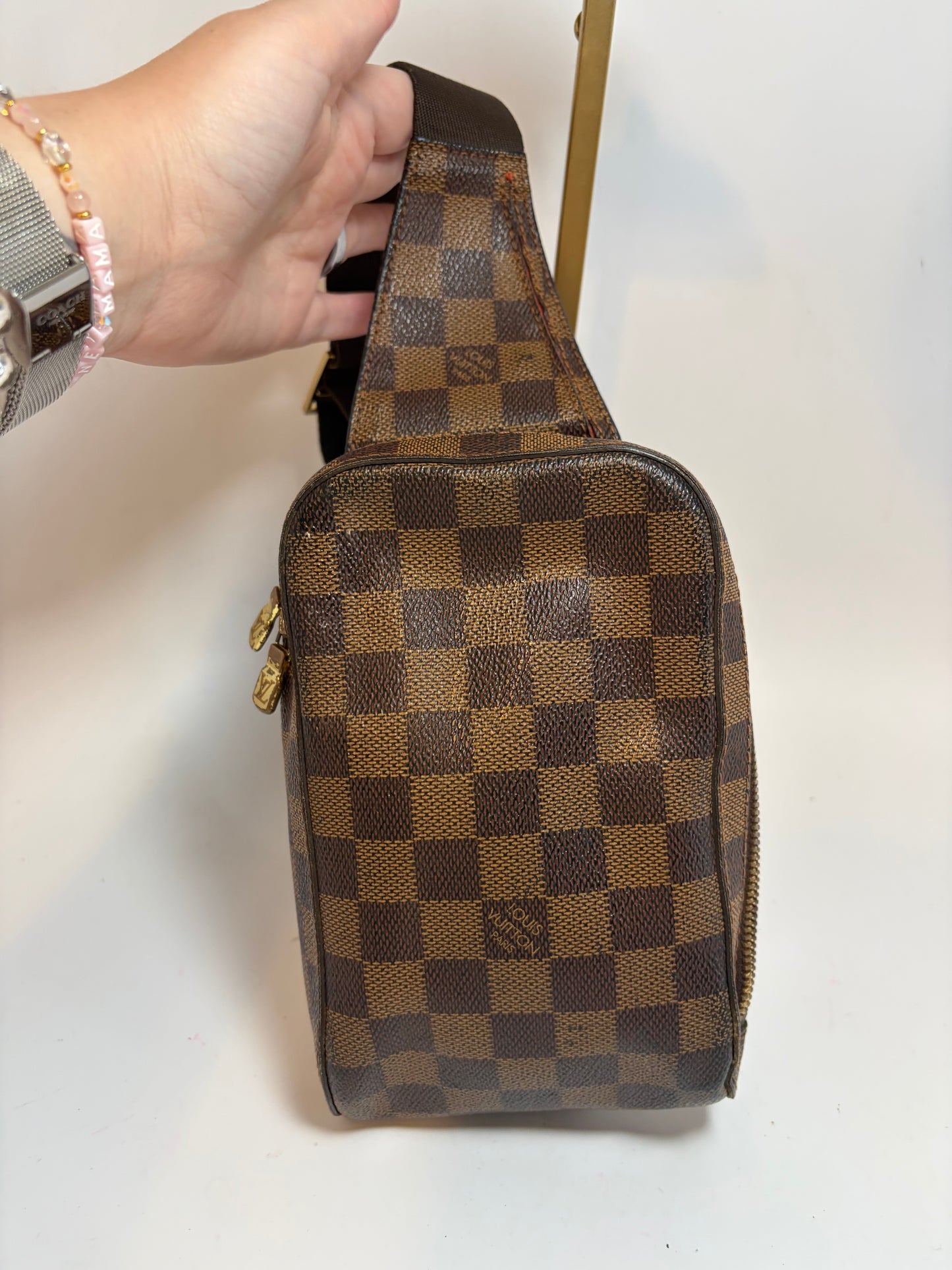 Louis Vuitton Damier Ebene Geronimo Bum Bag/Belt Bag w/COA
