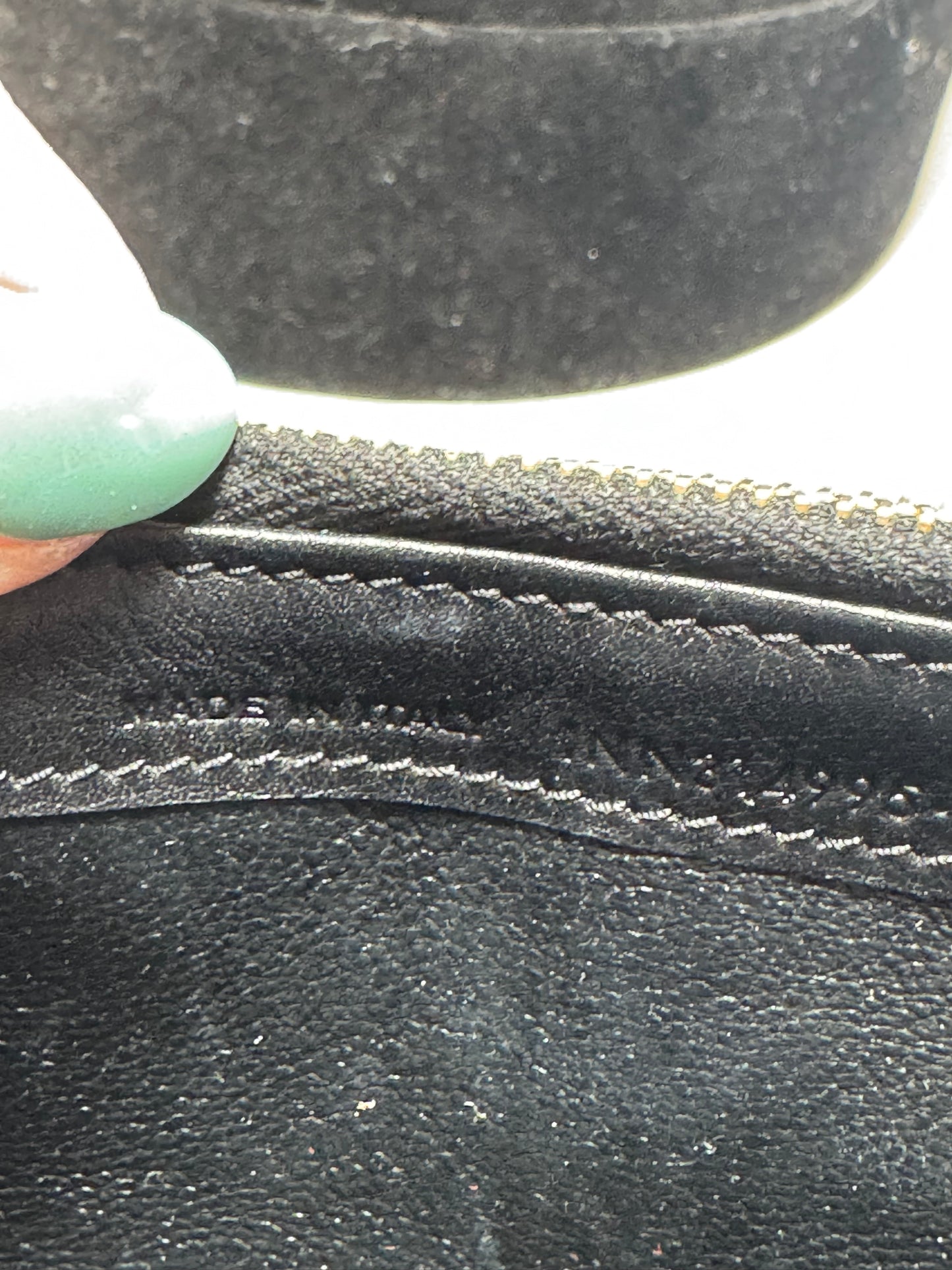 Yves Saint Laurent Black Leather Clutch w/Gold