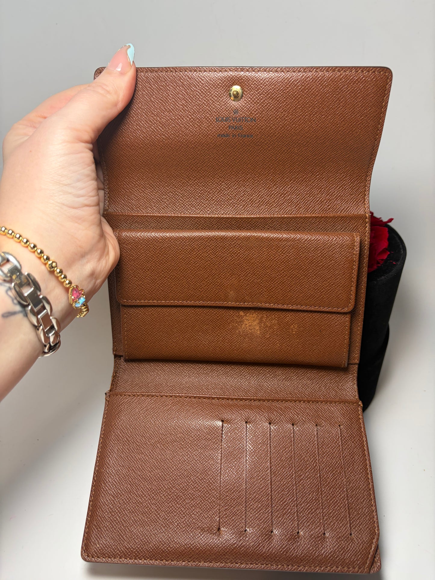 Louis Vuitton Porte Tressor Etui Papier Passport Wallet Monogram