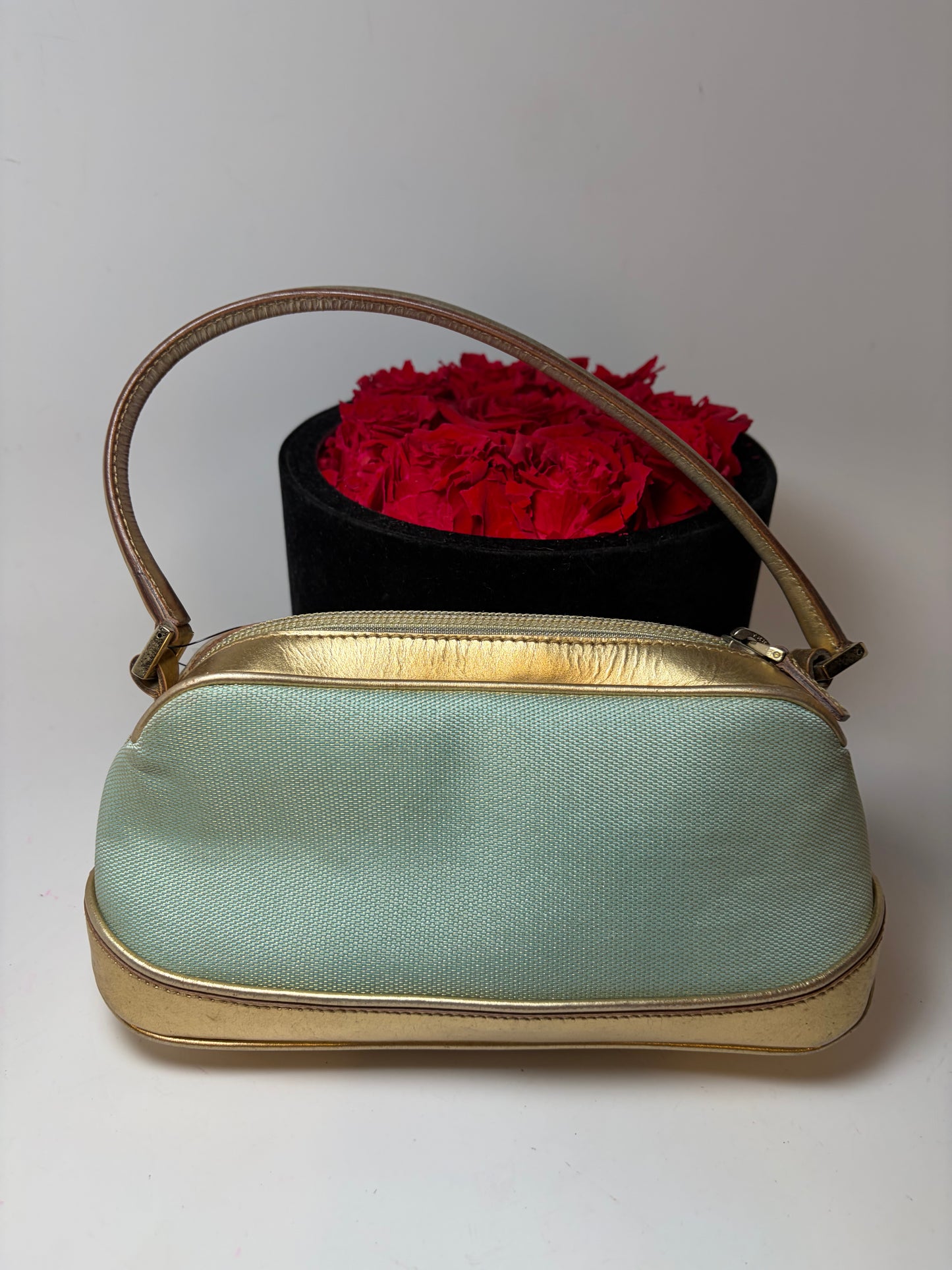 Gucci Blue & Gold Mini Bag Vintage Comes with Certificate of Authenticity