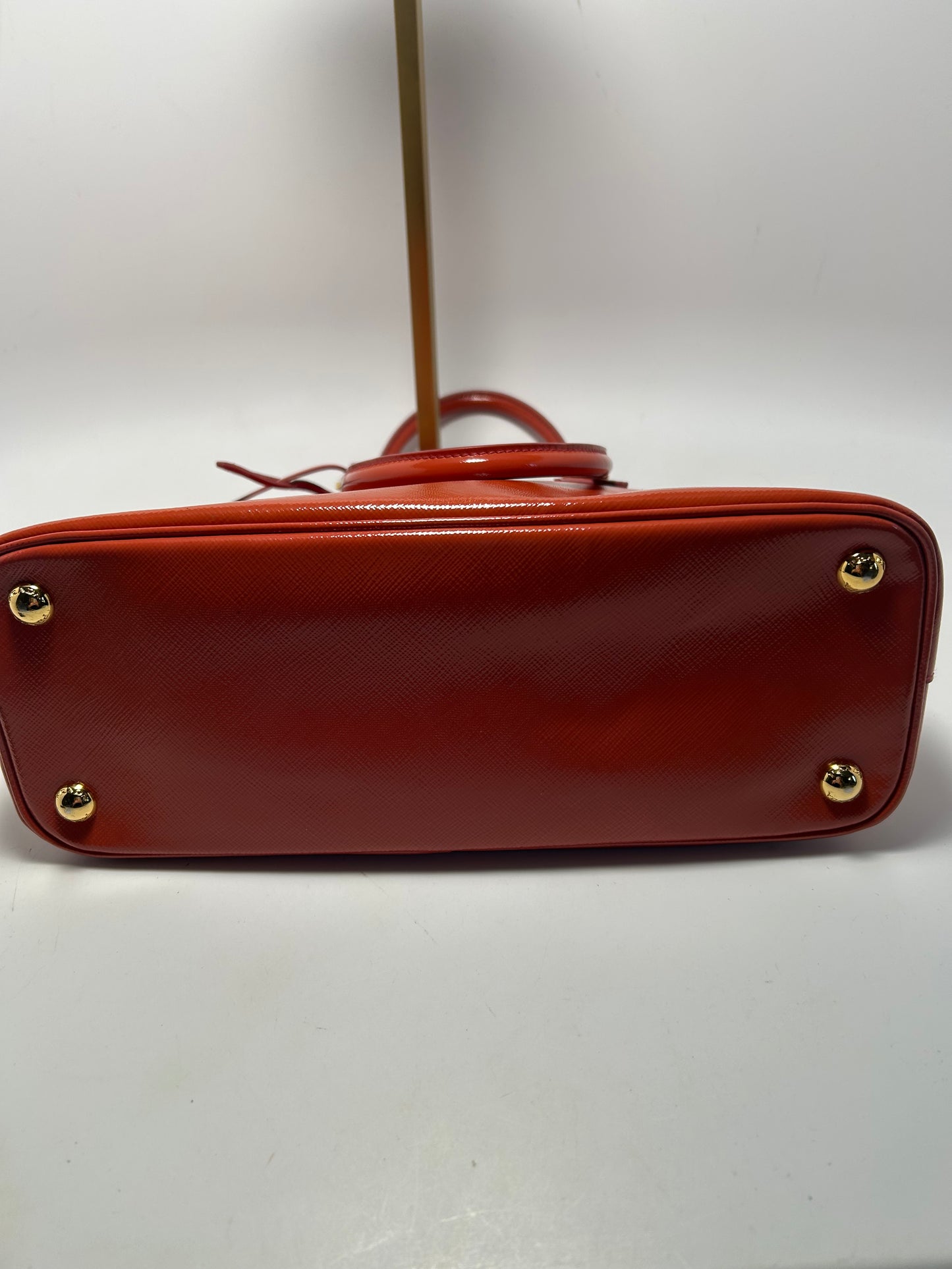 Prada Orange Small Saffiano Leather Hand Bag