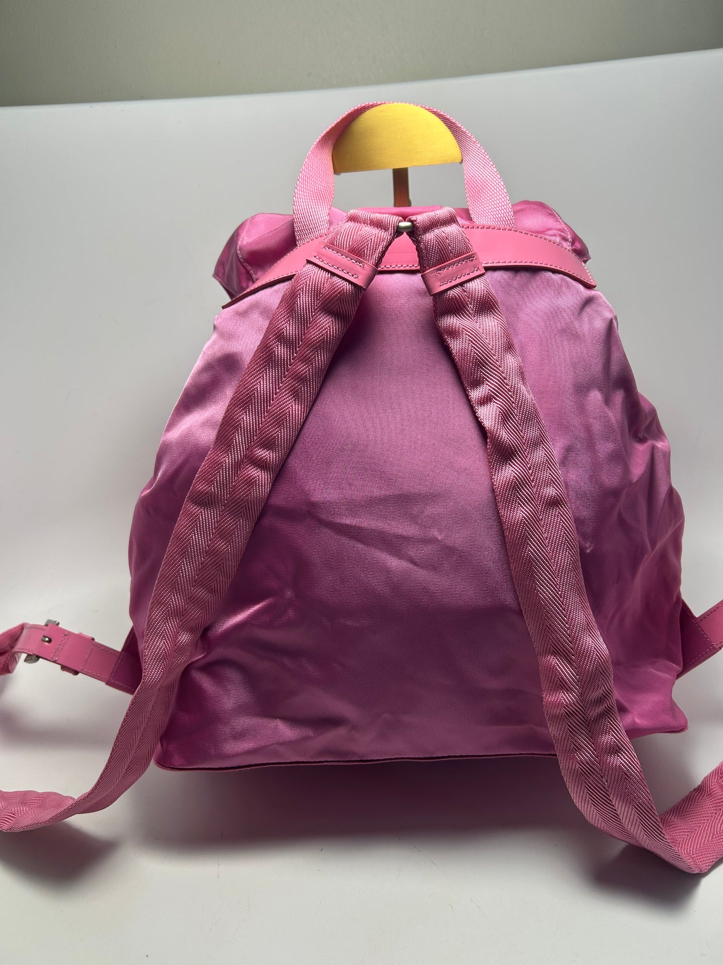 Prada Vella Double Pocket Pink Back Pack