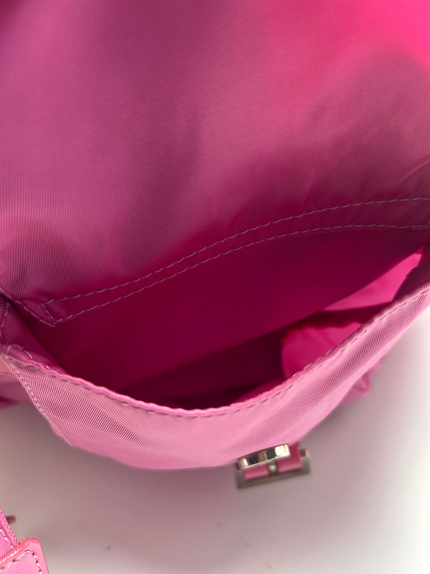 Prada Vella Double Pocket Pink Back Pack
