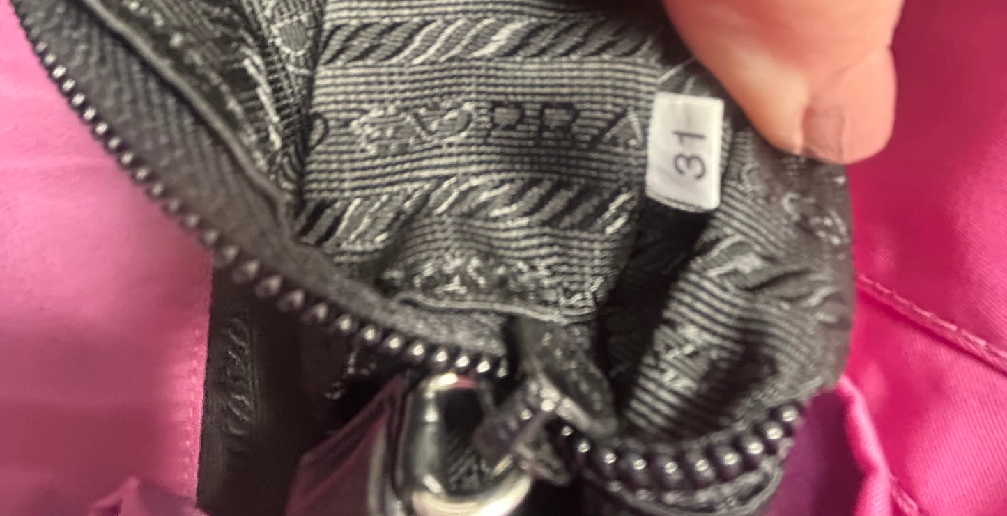 Prada Vella Double Pocket Pink Back Pack