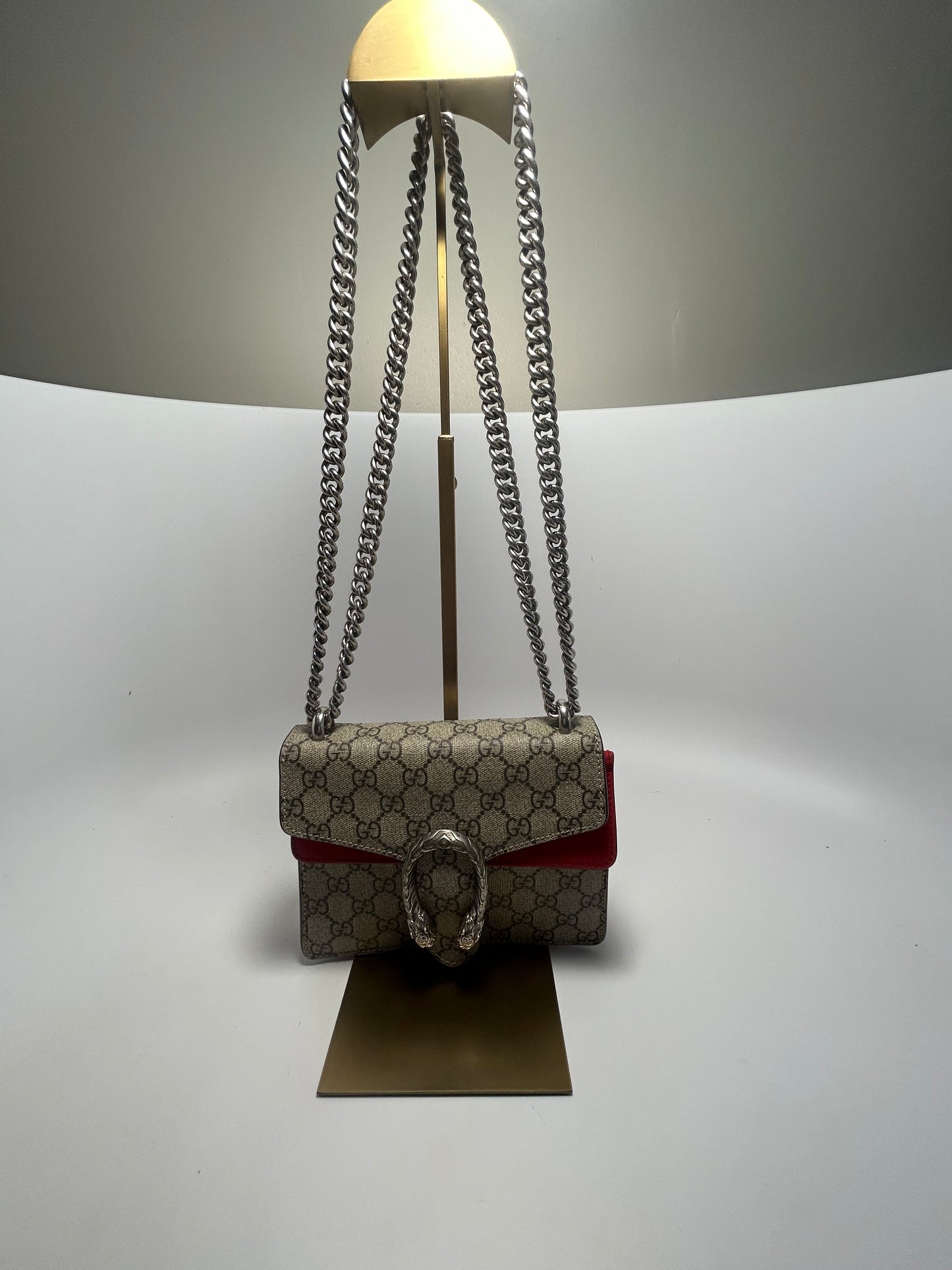 Gucci GG Supreme Dionysus Mini Shoulder Bag with Chain Strap