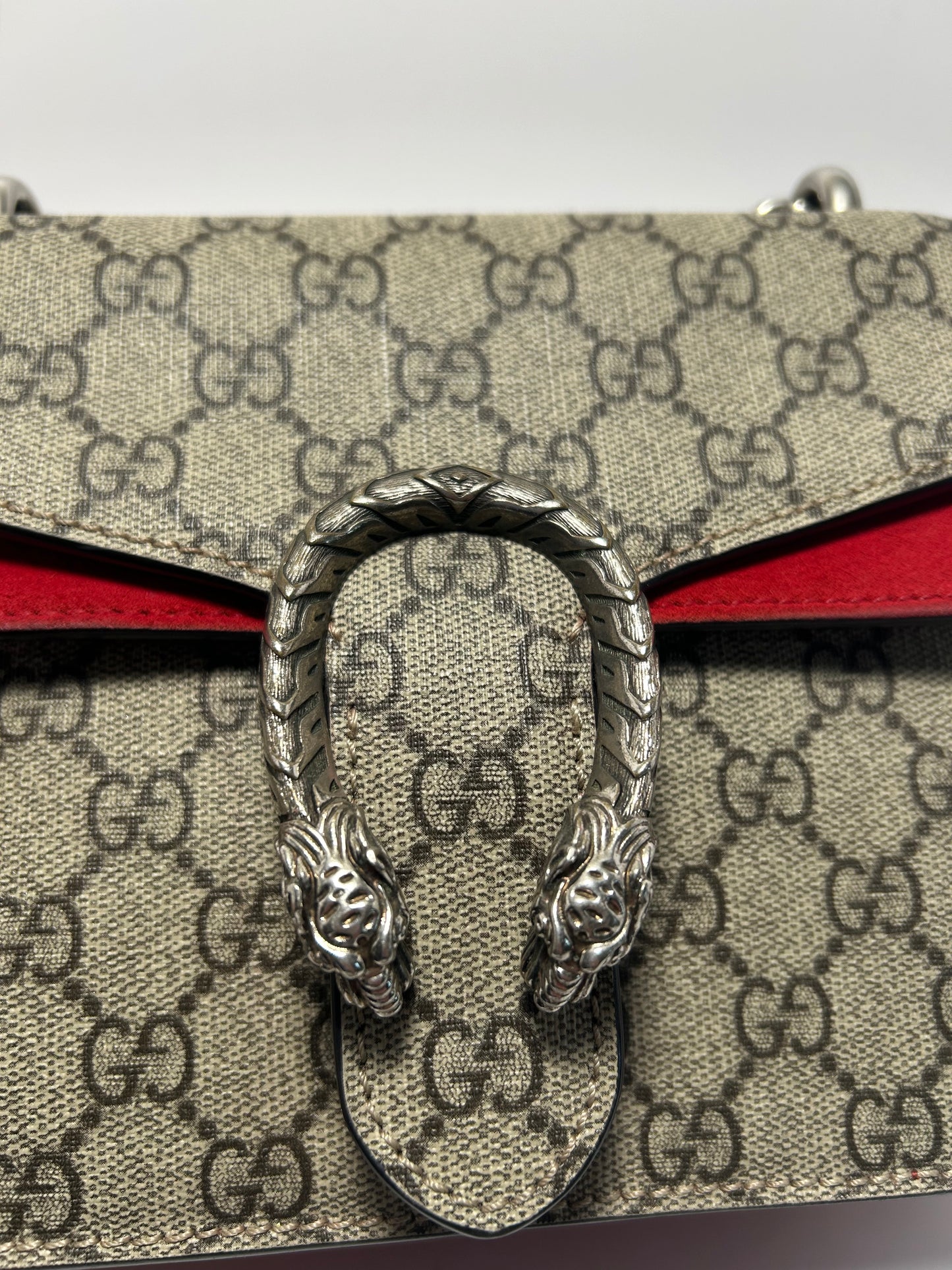 Gucci GG Supreme Dionysus Mini Shoulder Bag with Chain Strap