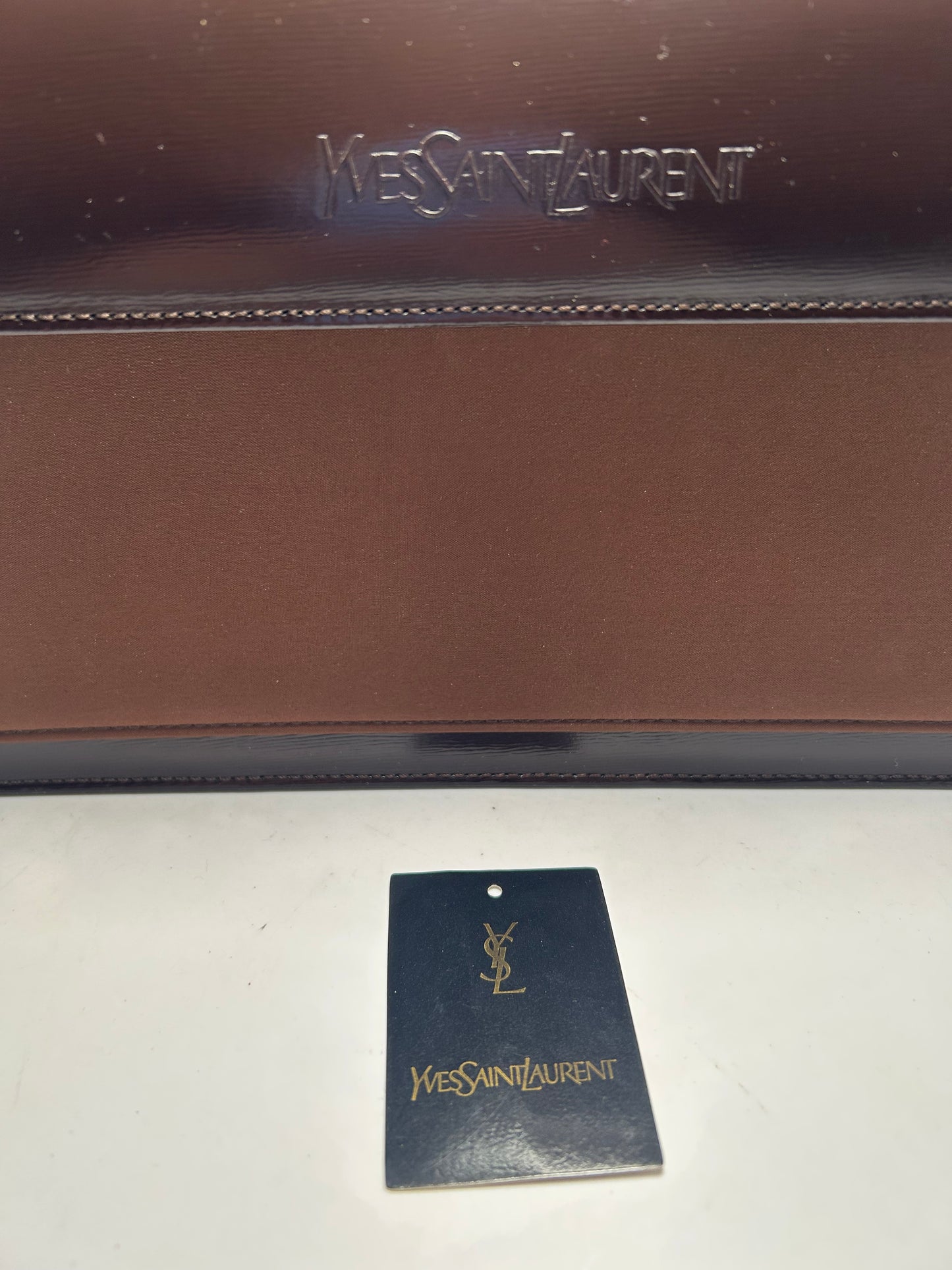 Vintage Yves Saint Laurent Brown Leather Shoulder Bag